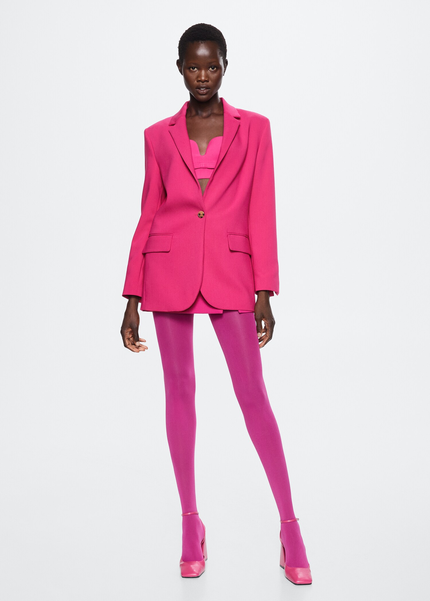 Peak lapel suit blazer - General plane
