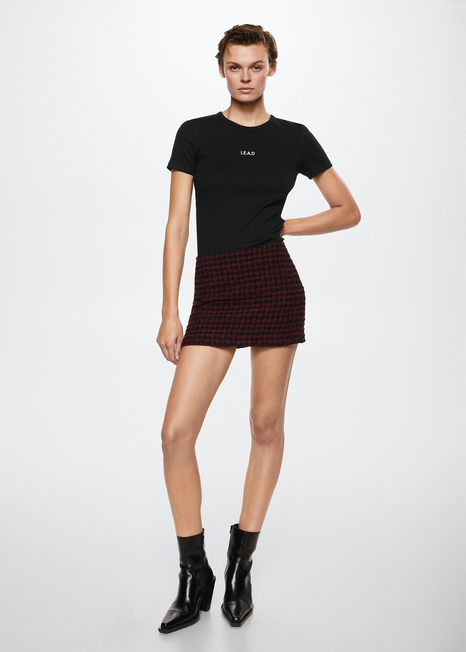 Message ribbed T-shirt - General plane