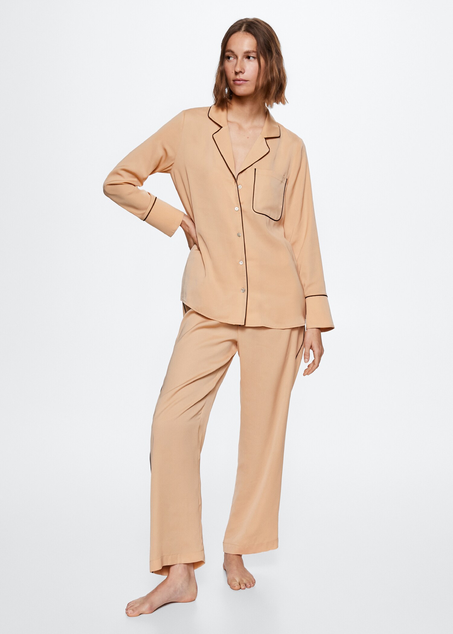 Pantalons pijama rivet contrast - Pla general