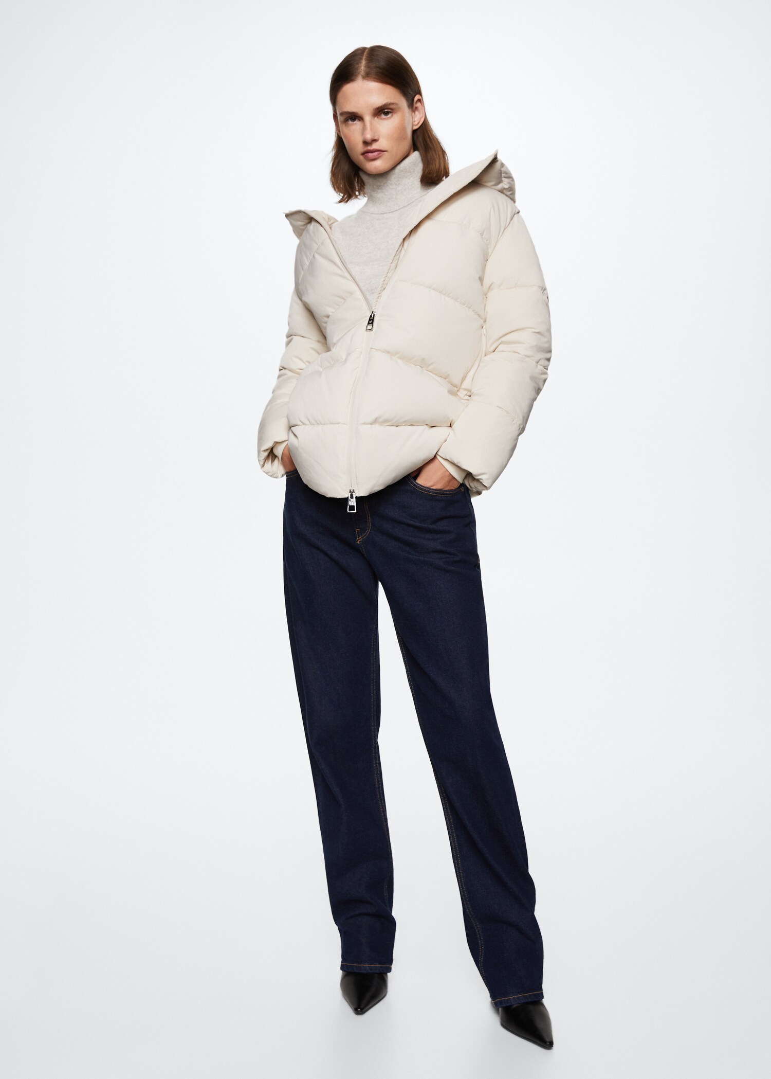 Anorak acolchado capucha - Plano general