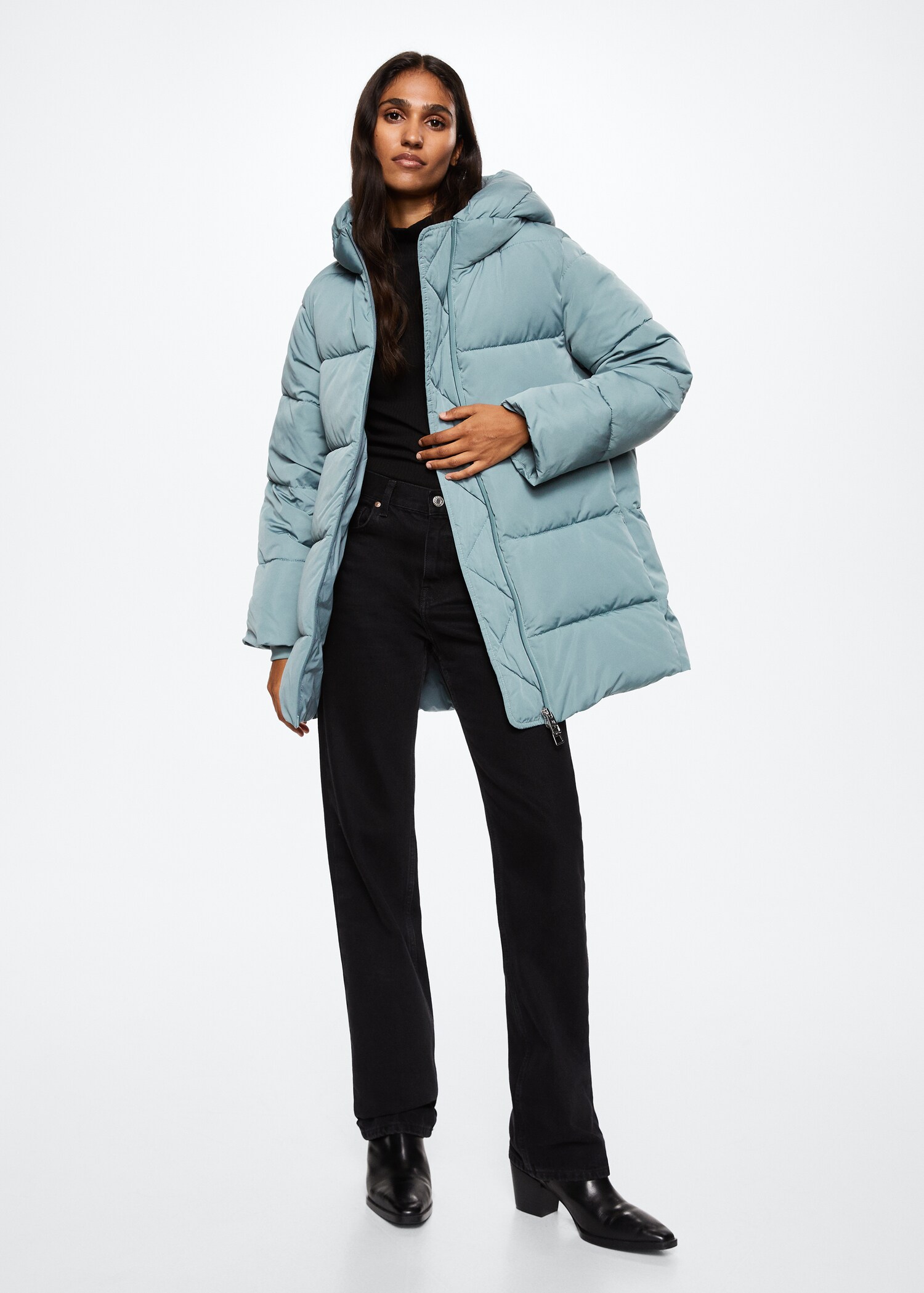 Anorak acolchado capucha - Plano general