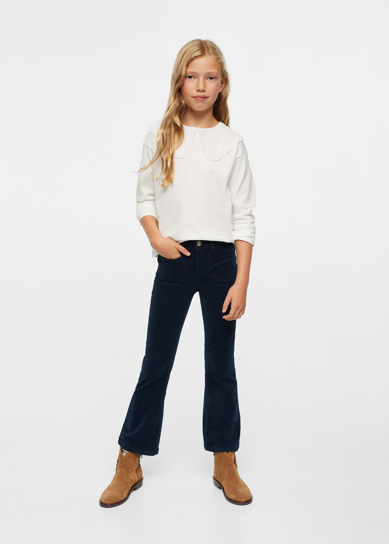 Flared corduroy trousers - General plane