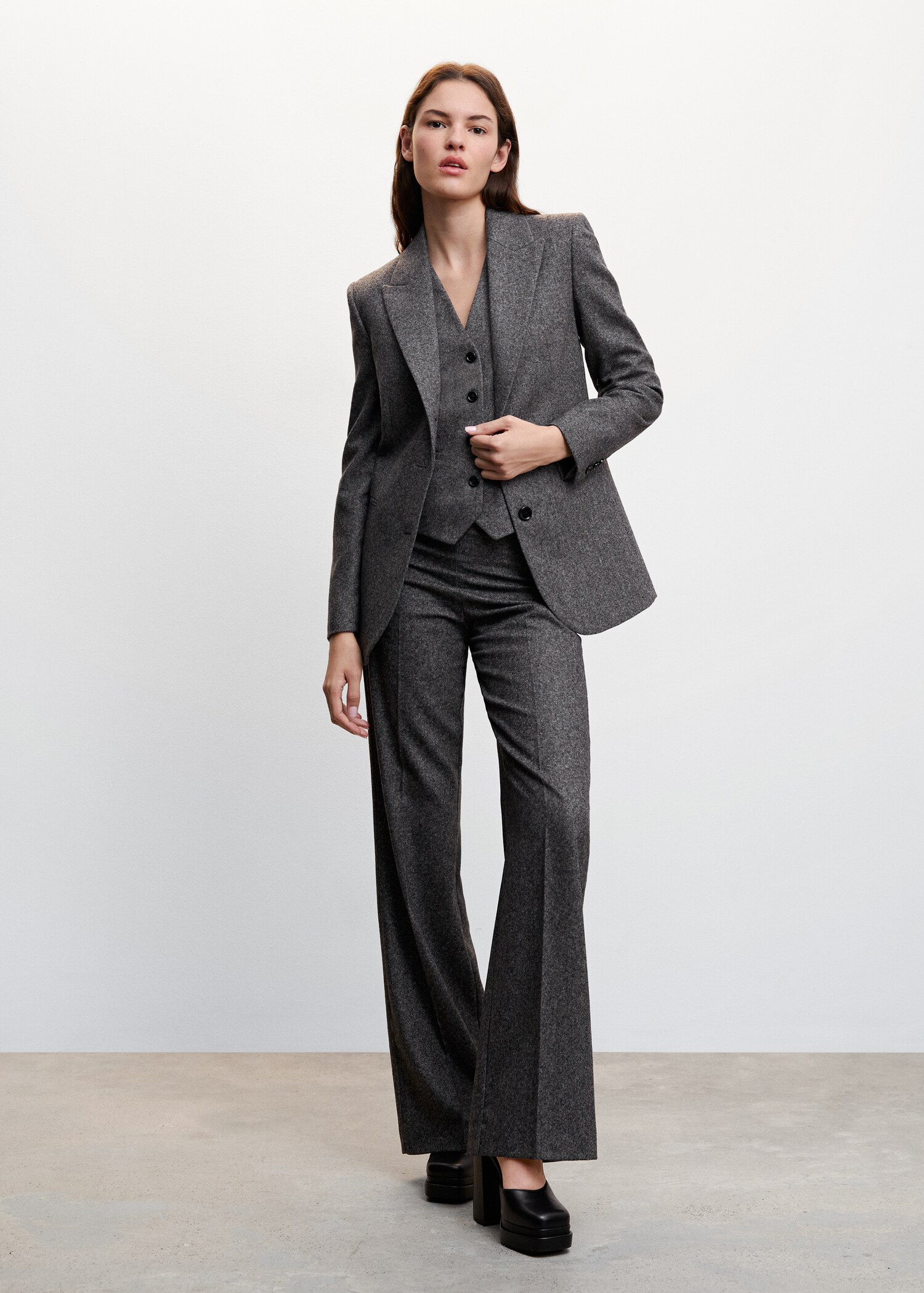 Wool suit blazer - General plane