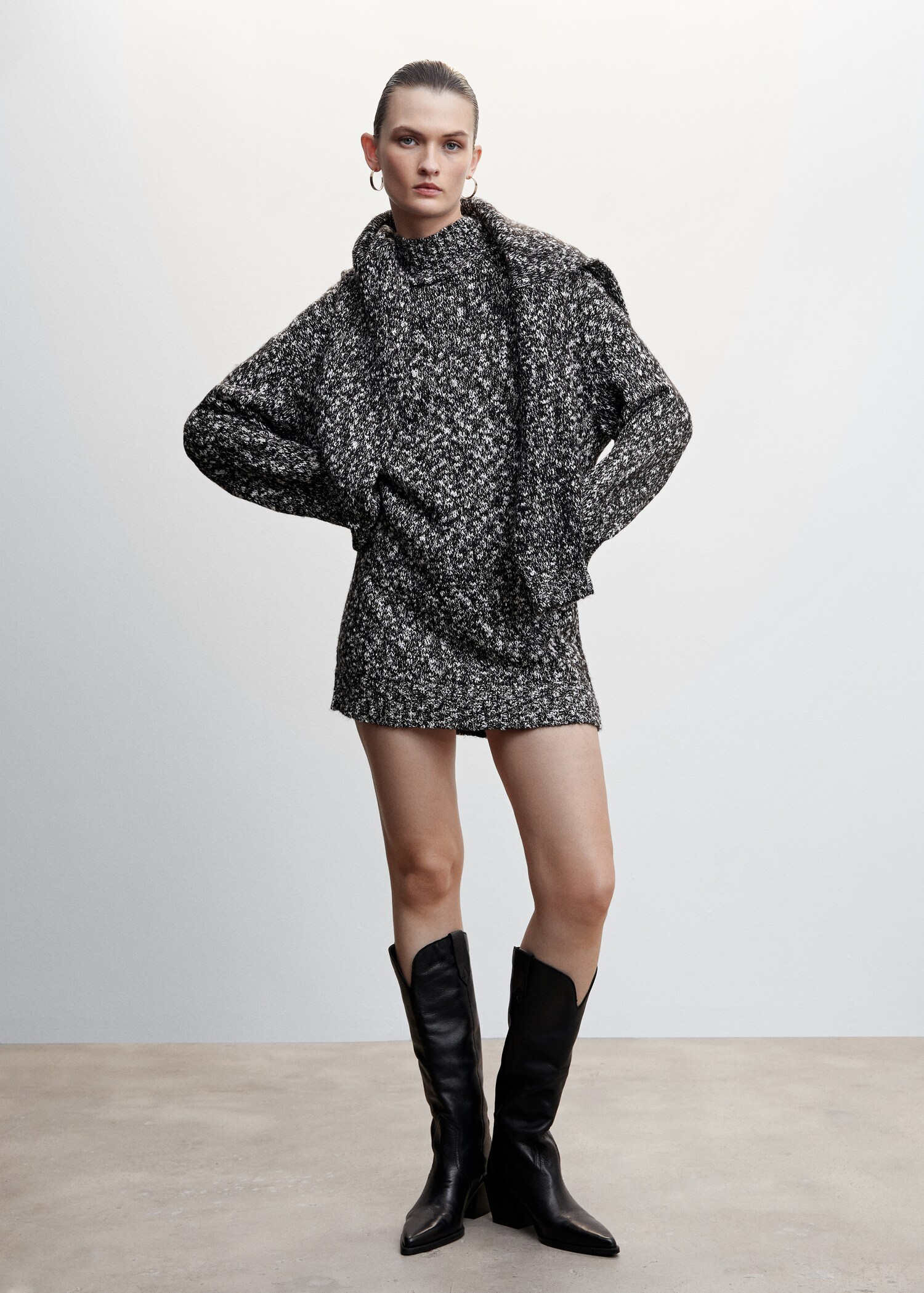 Flecked jersey dress - General plane
