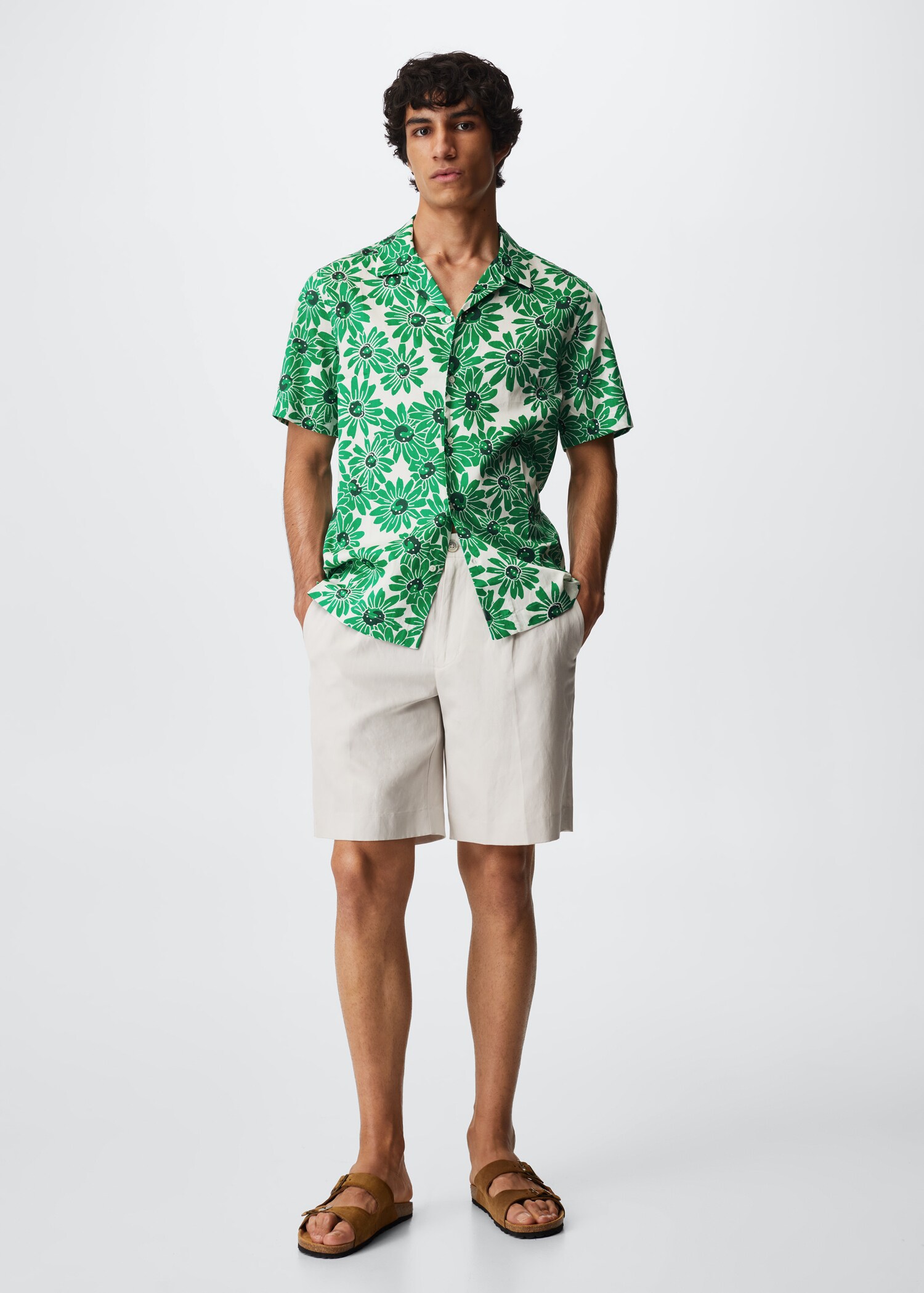 Cotton flower shirt - General plane