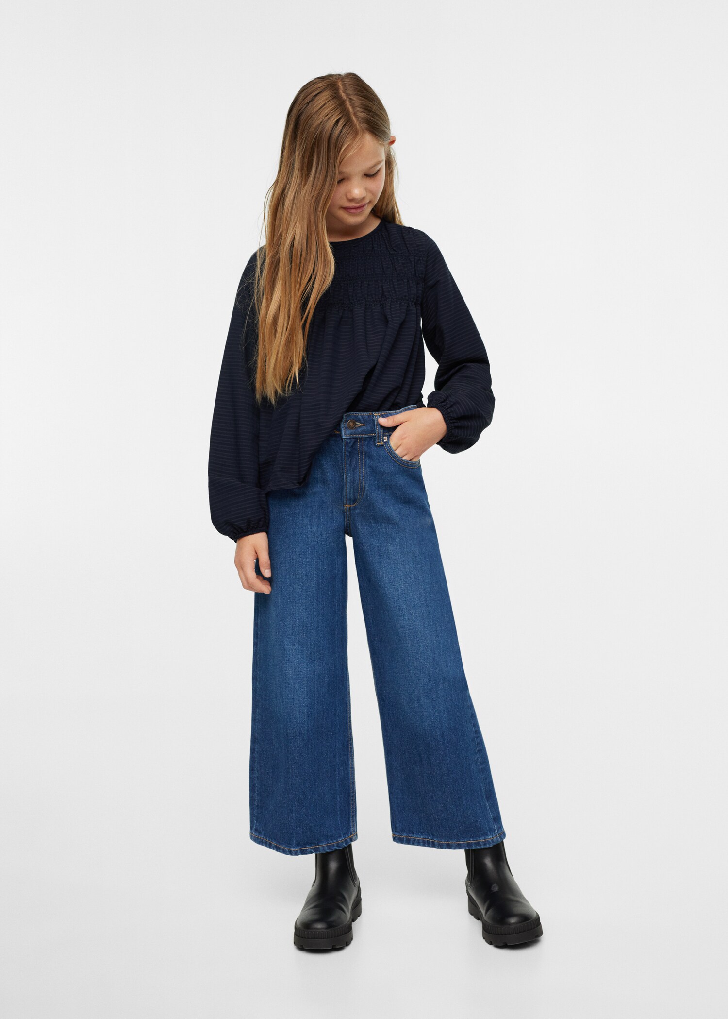 Ruched striped blouse - General plane