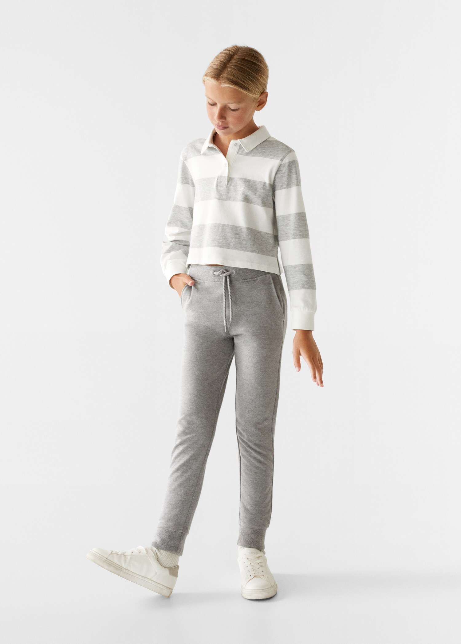 Striped long-sleeved polo shirt - General plane