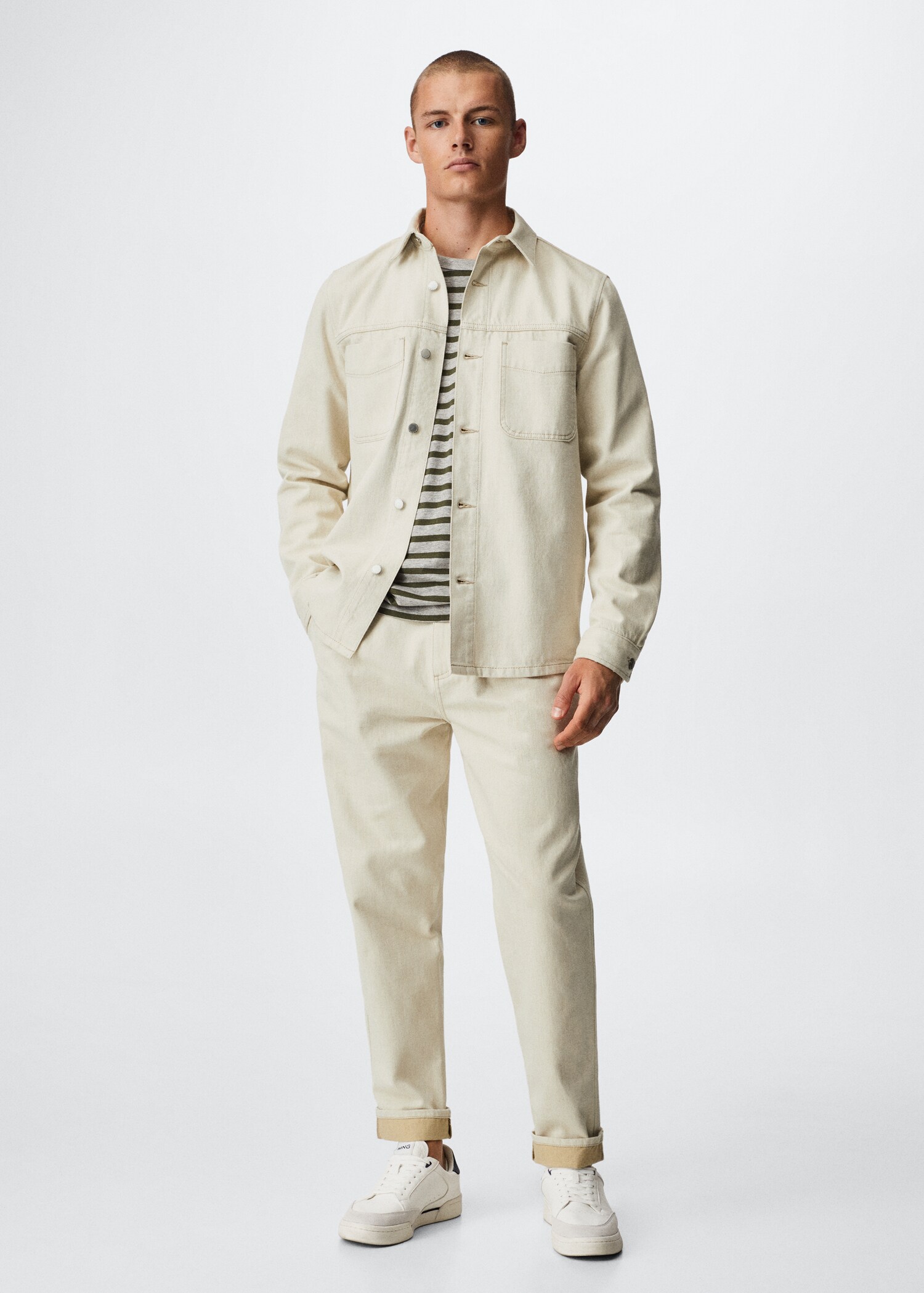 Pocket denim overshirt - General plane