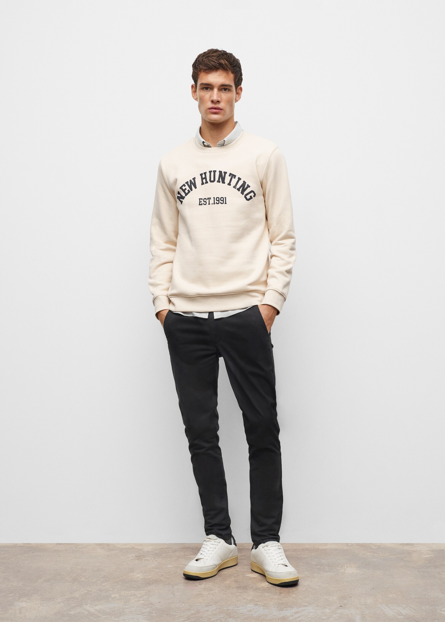 Printed cotton sweatshirt - General plane