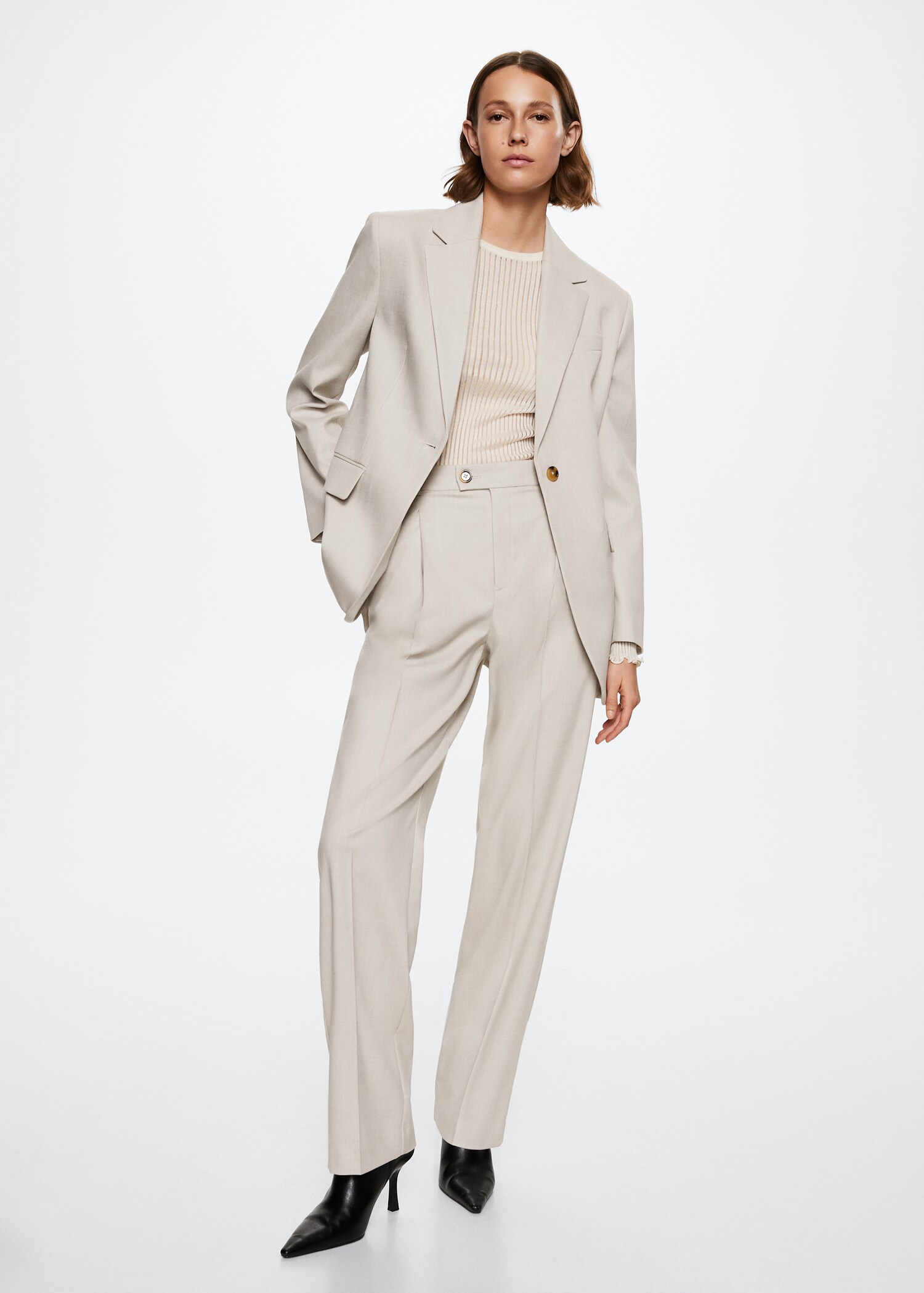 Patterned suit blazer - General plane