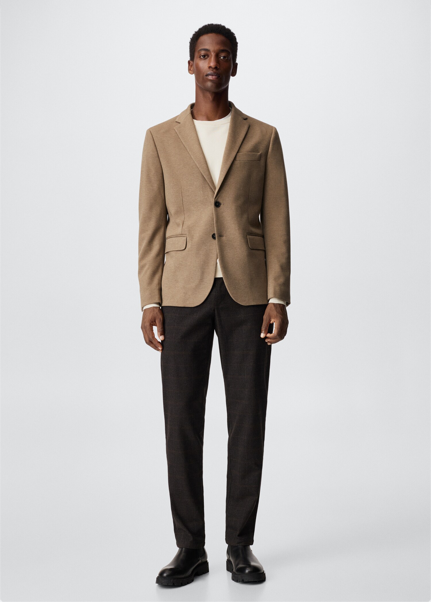 Slim fit cotton blazer - General plane