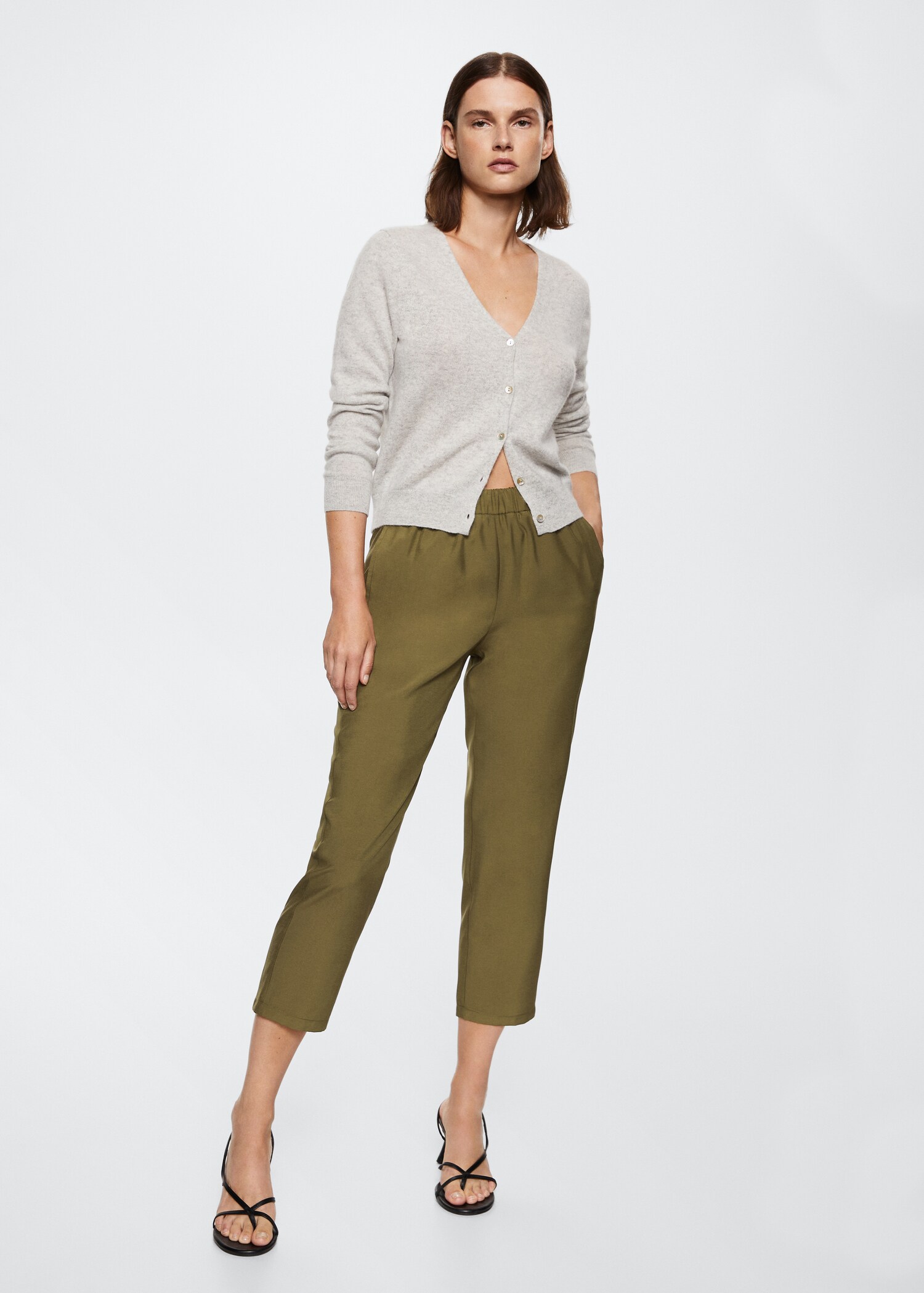 Broek met elastische tailleband - Overzichtstekening