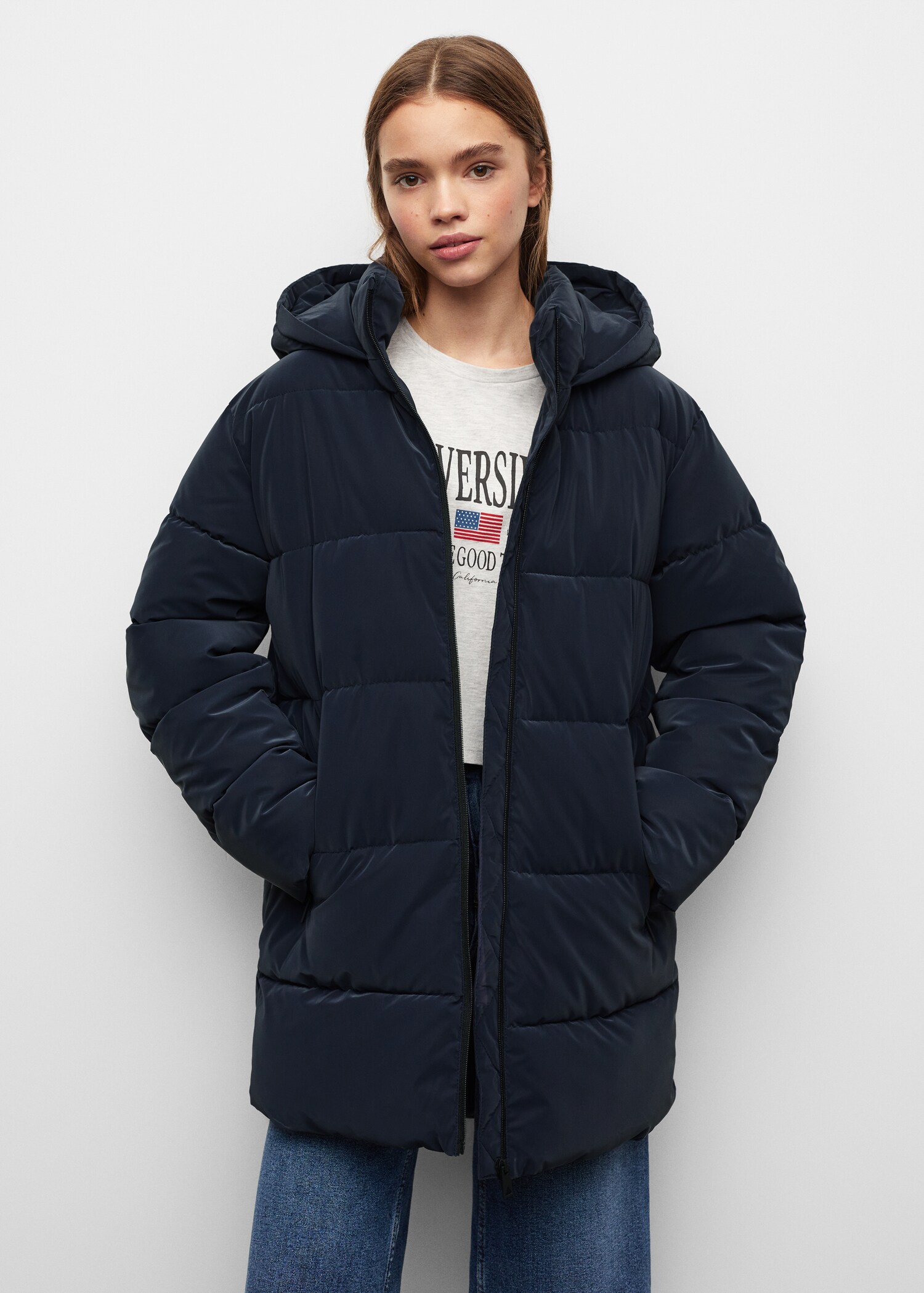 Anorak acolchado capucha - Plano general