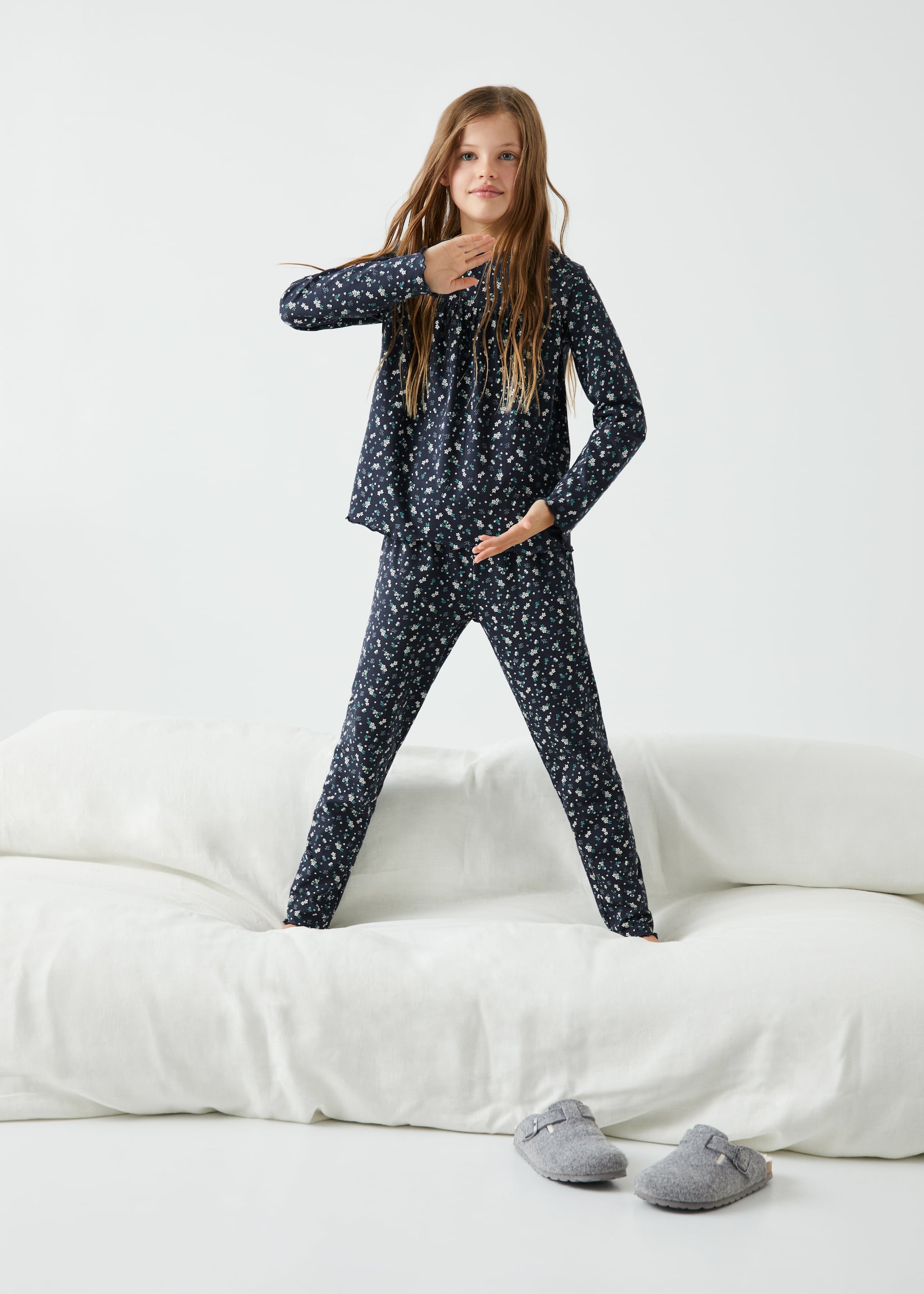 Pyjama fleurs coton - Plan général