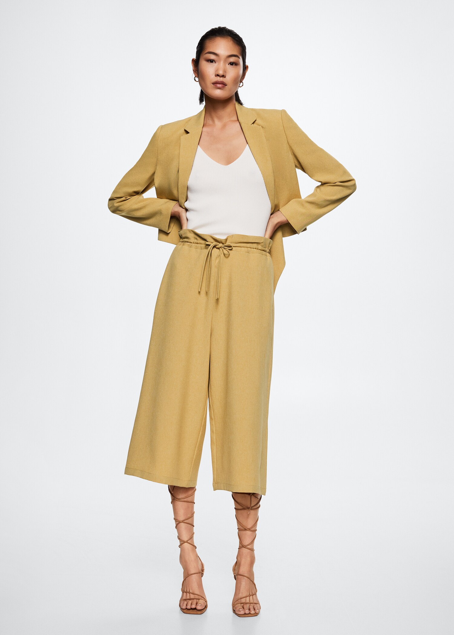 Fluid culotte trousers - General plane