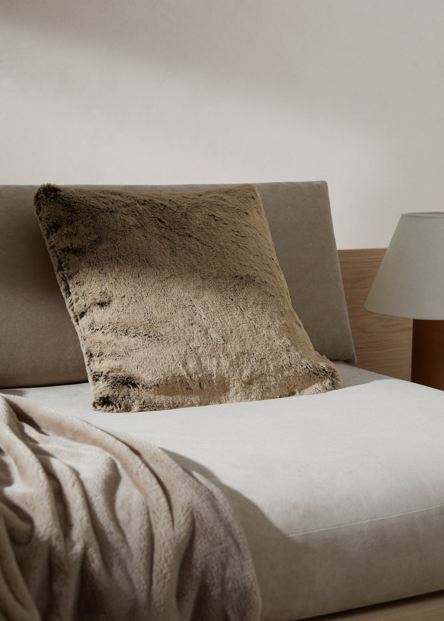Fur cushion case 45x45cm - General plane