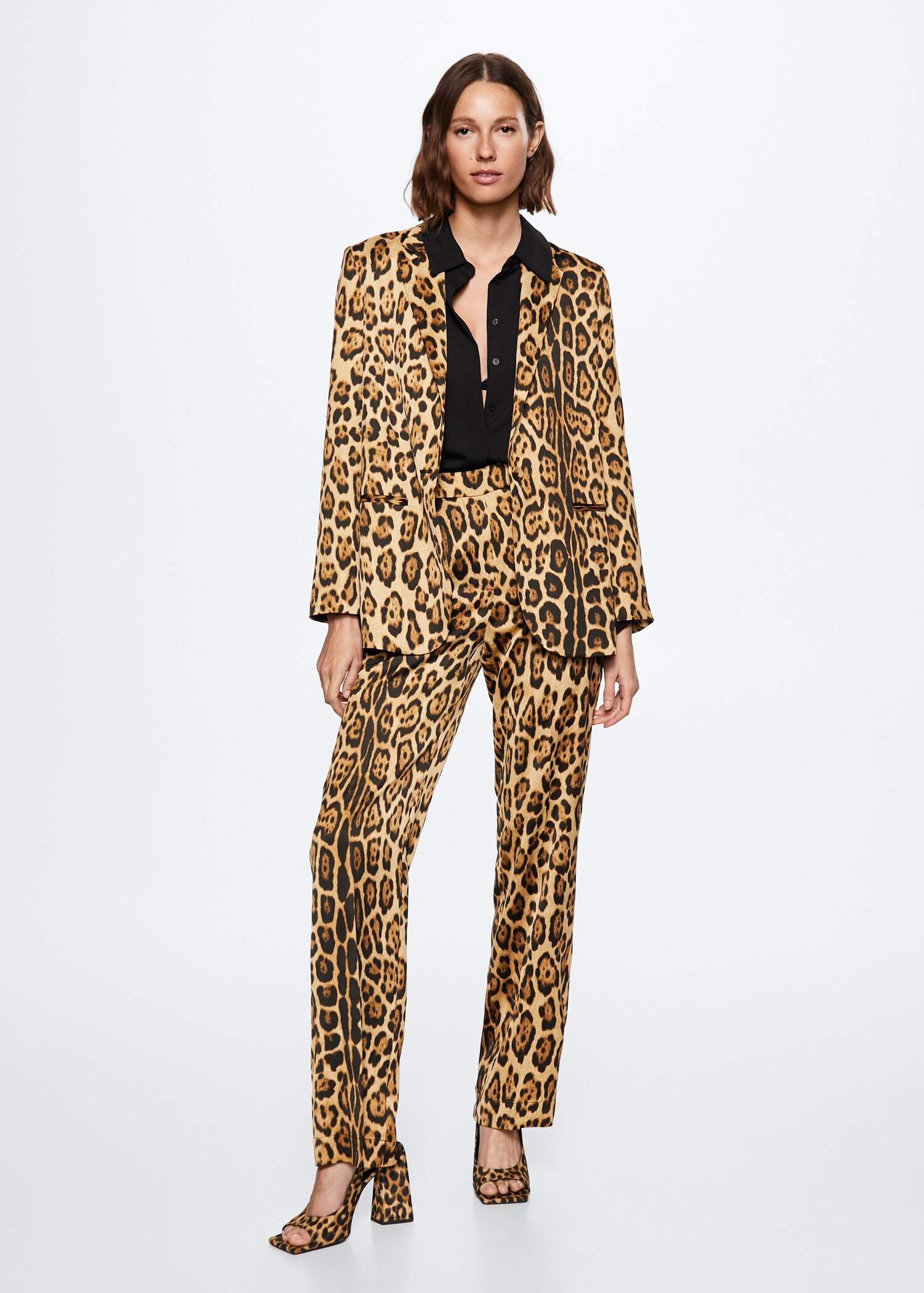 Anzugblazer mit Leopardenmuster - Allgemeine Ansicht