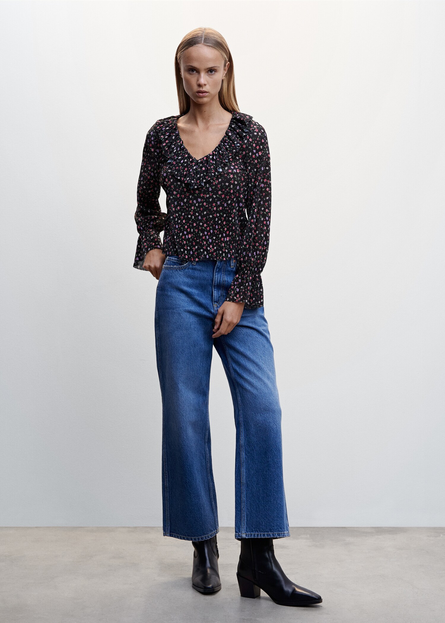 Blouse plissée imprimée - Plan général