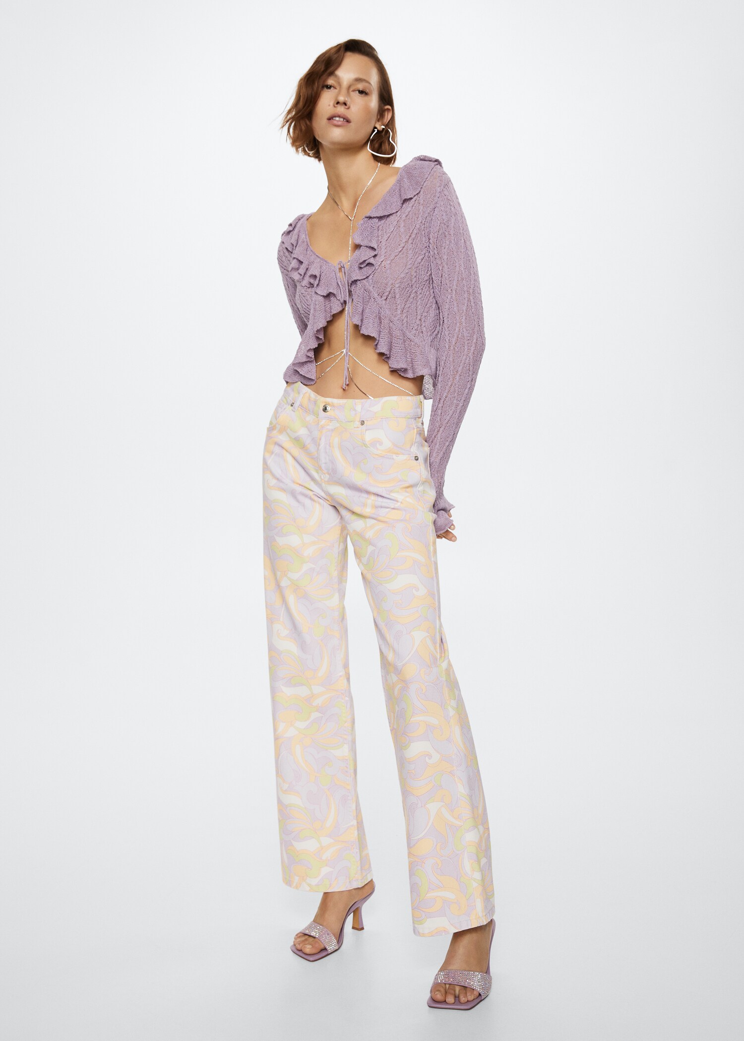 Ruffle  knit cardigan - General plane