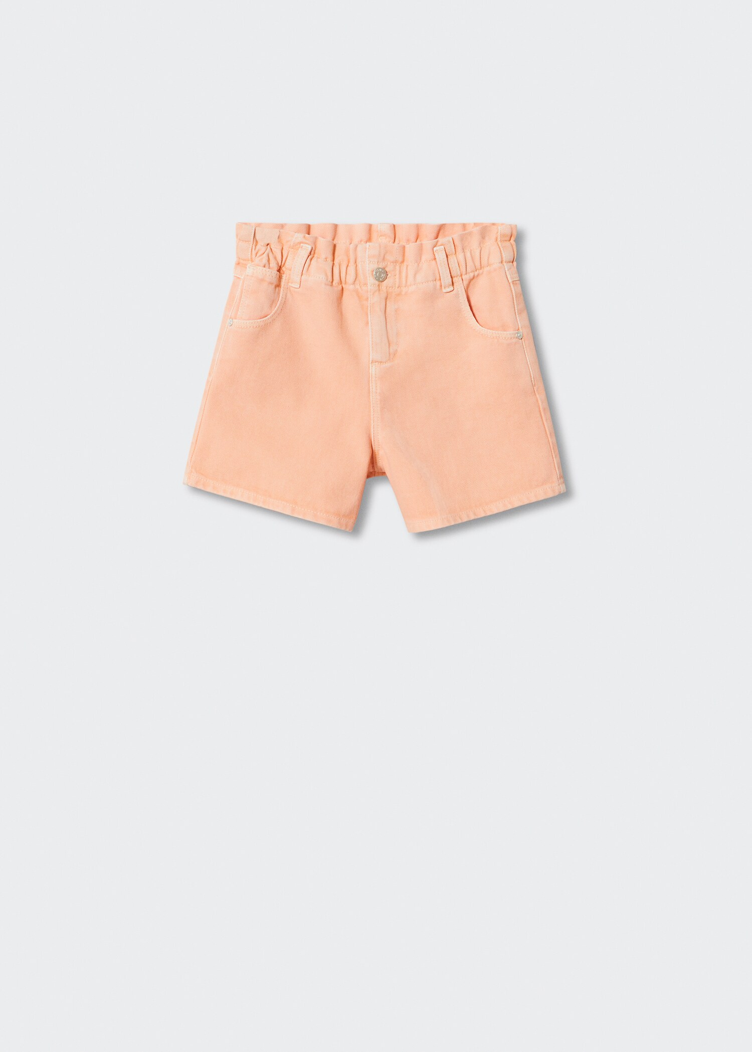 Paperbag denim shorts - General plane
