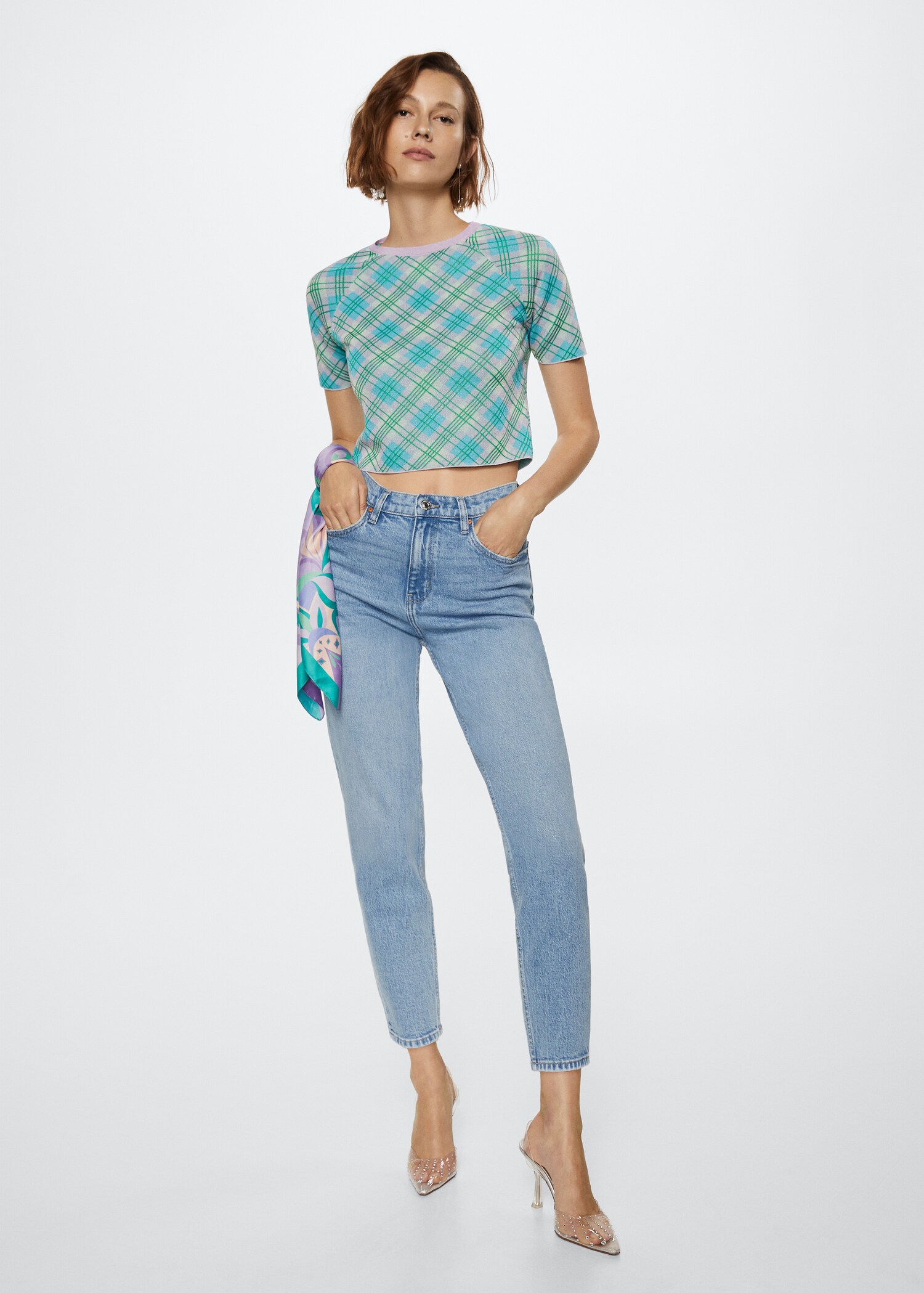 Knitted cropped top - General plane