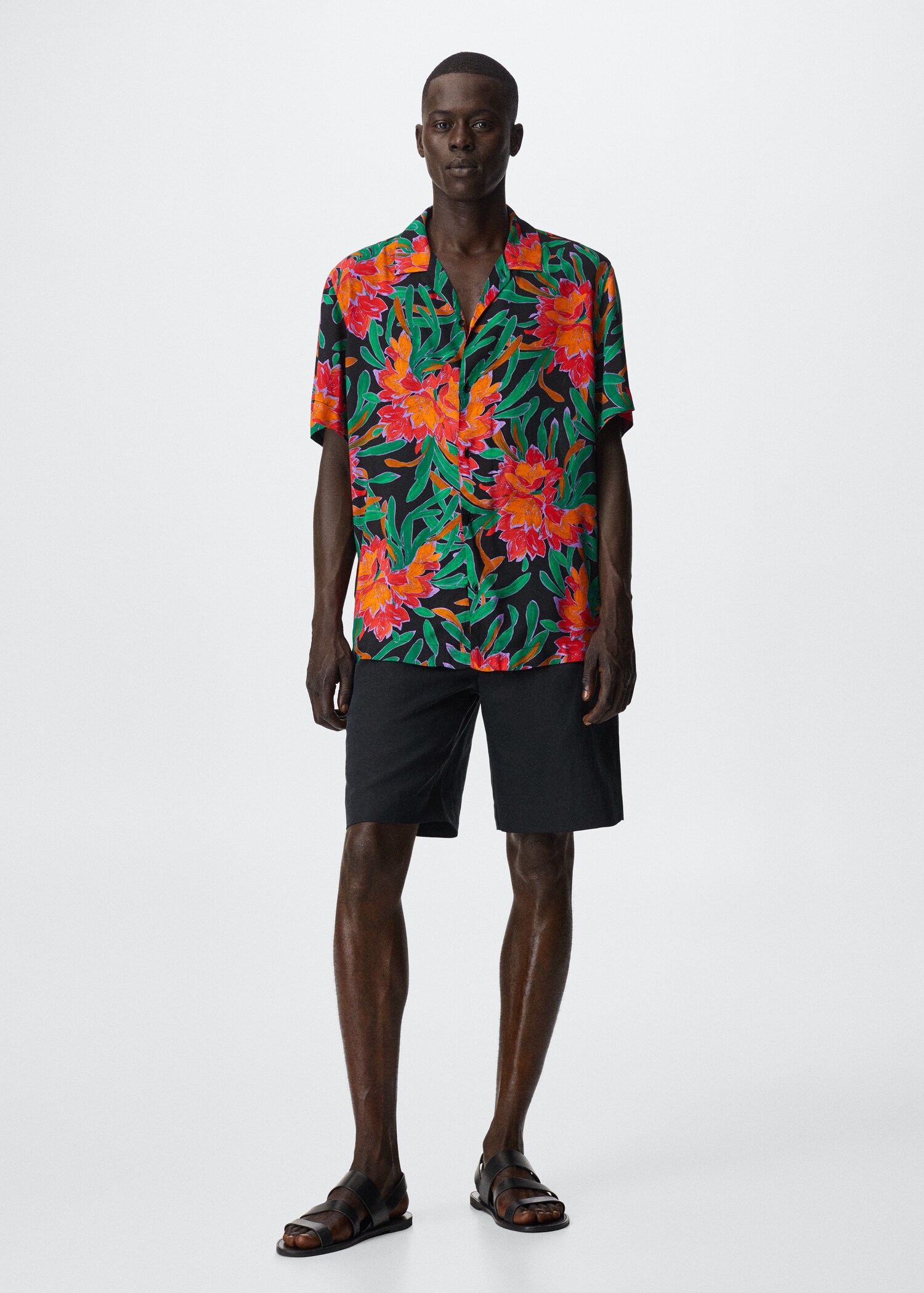 Printed flowy shirt - General plane