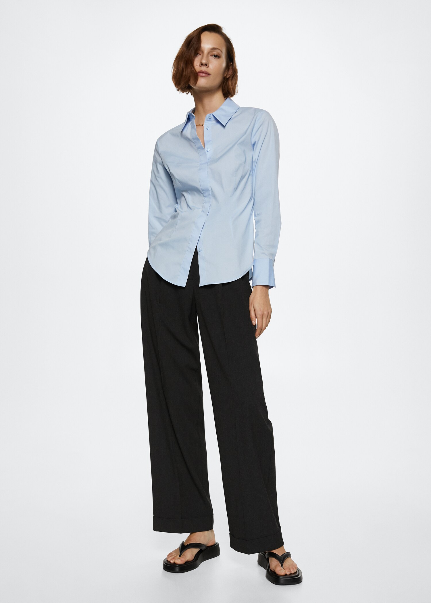 Essential cotton-blend shirt - General plane