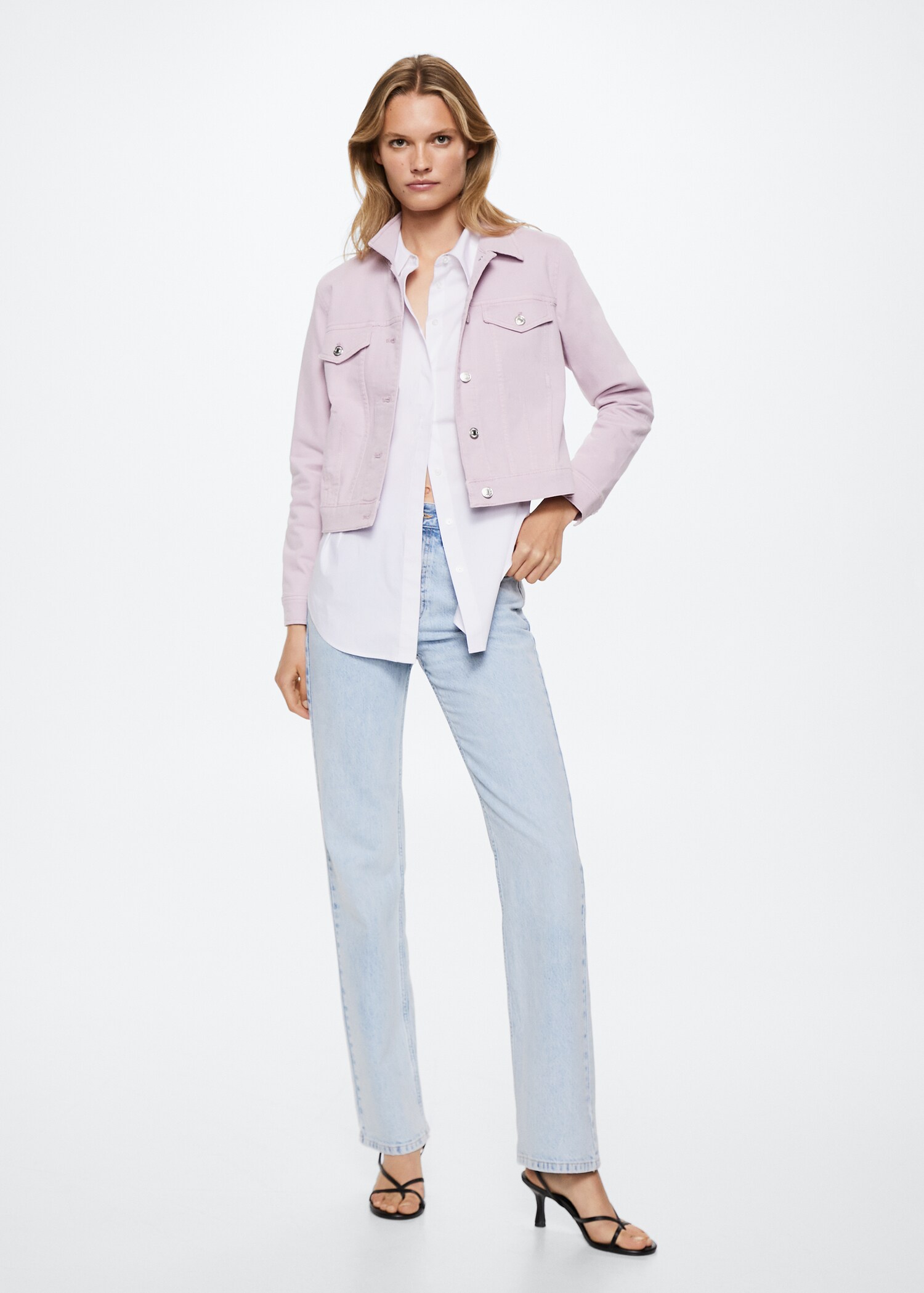 Pocketed denim jacket - General plane