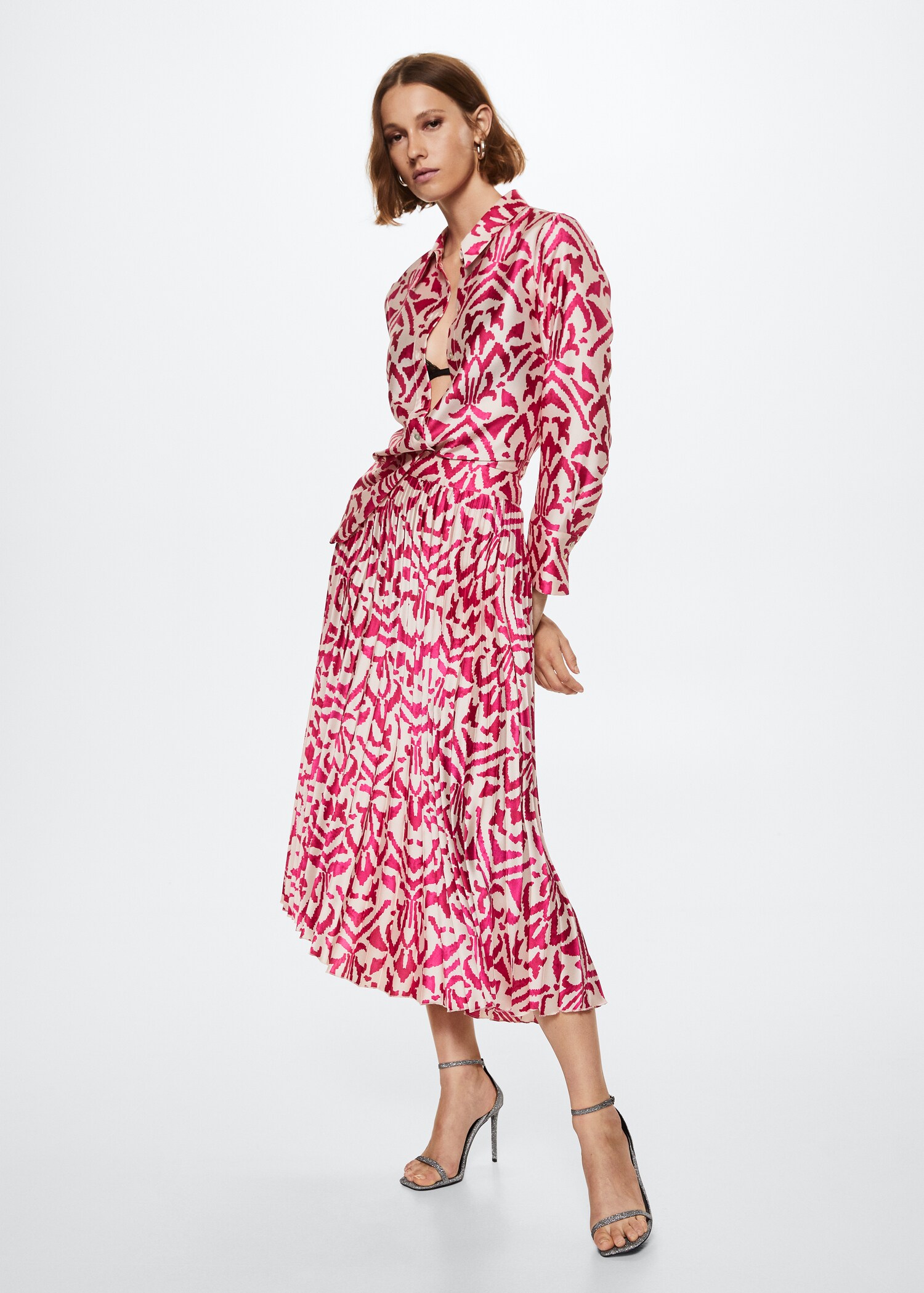 Printed pleated skirt - General plane