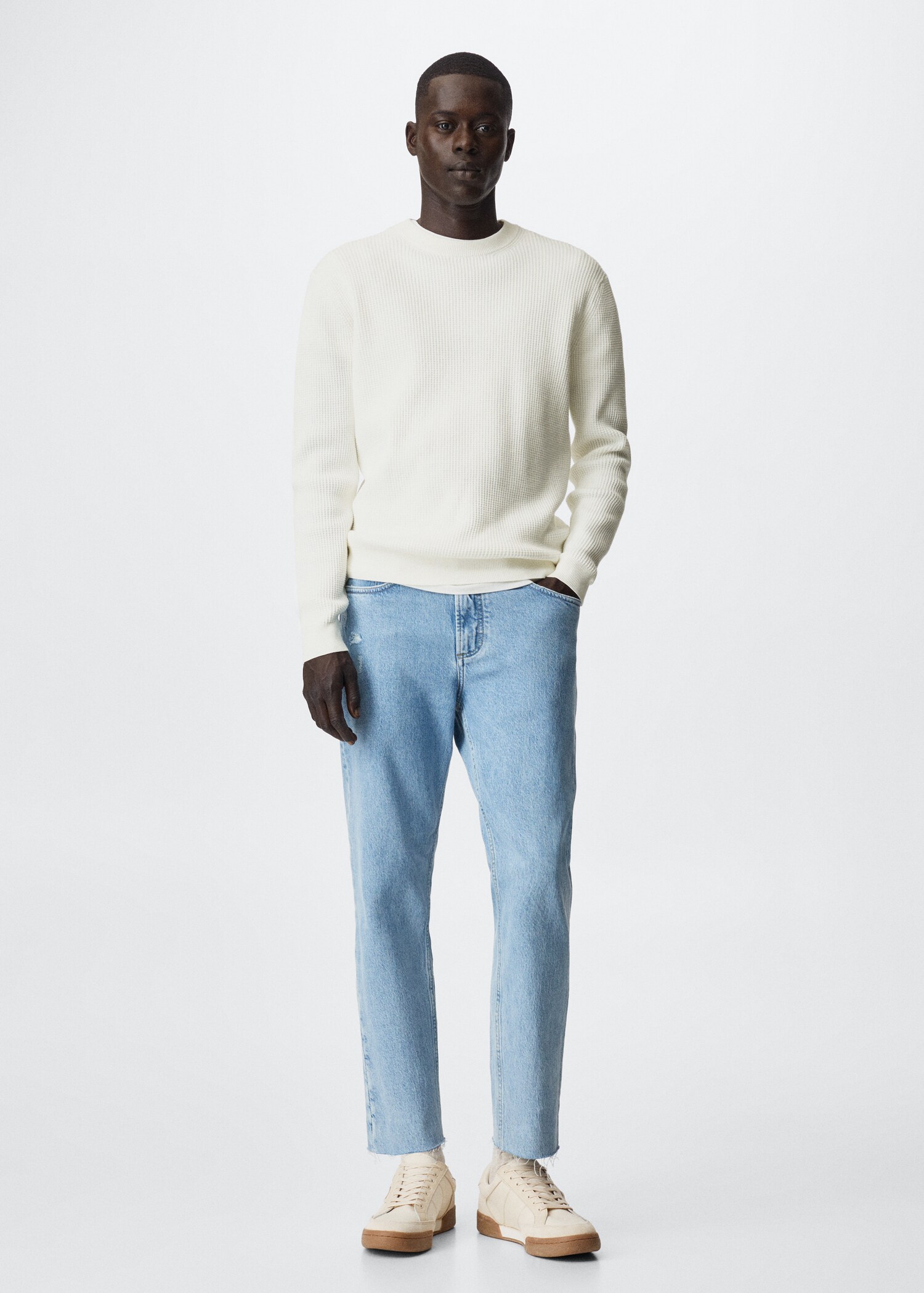 Structured cotton sweater - General plane