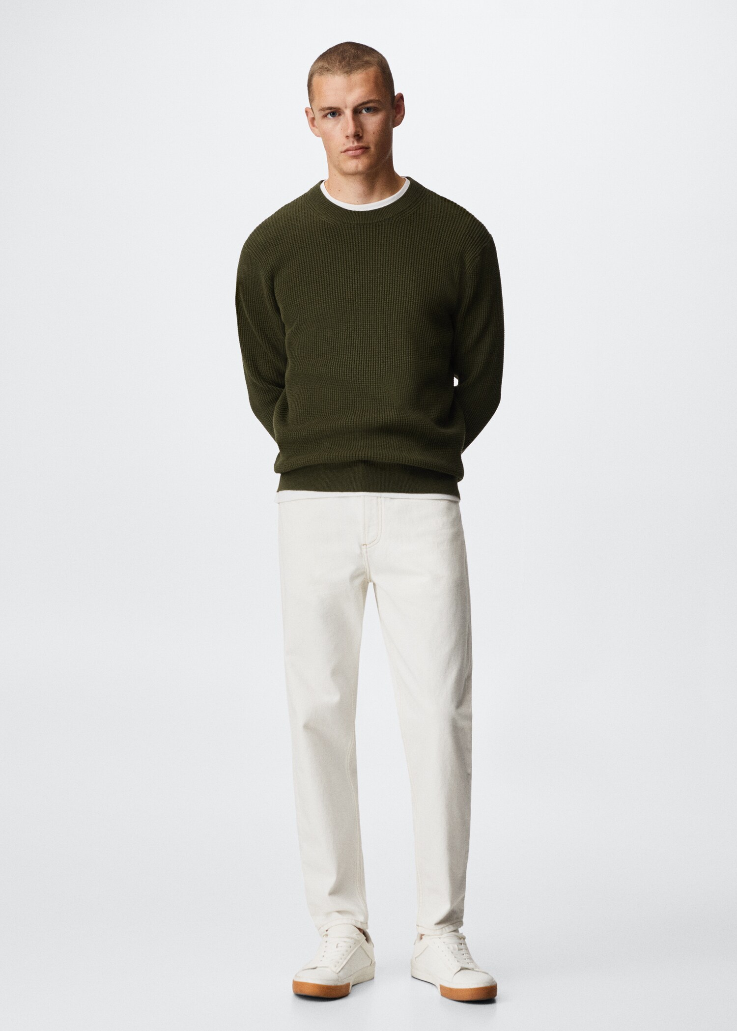 Structured cotton sweater - General plane