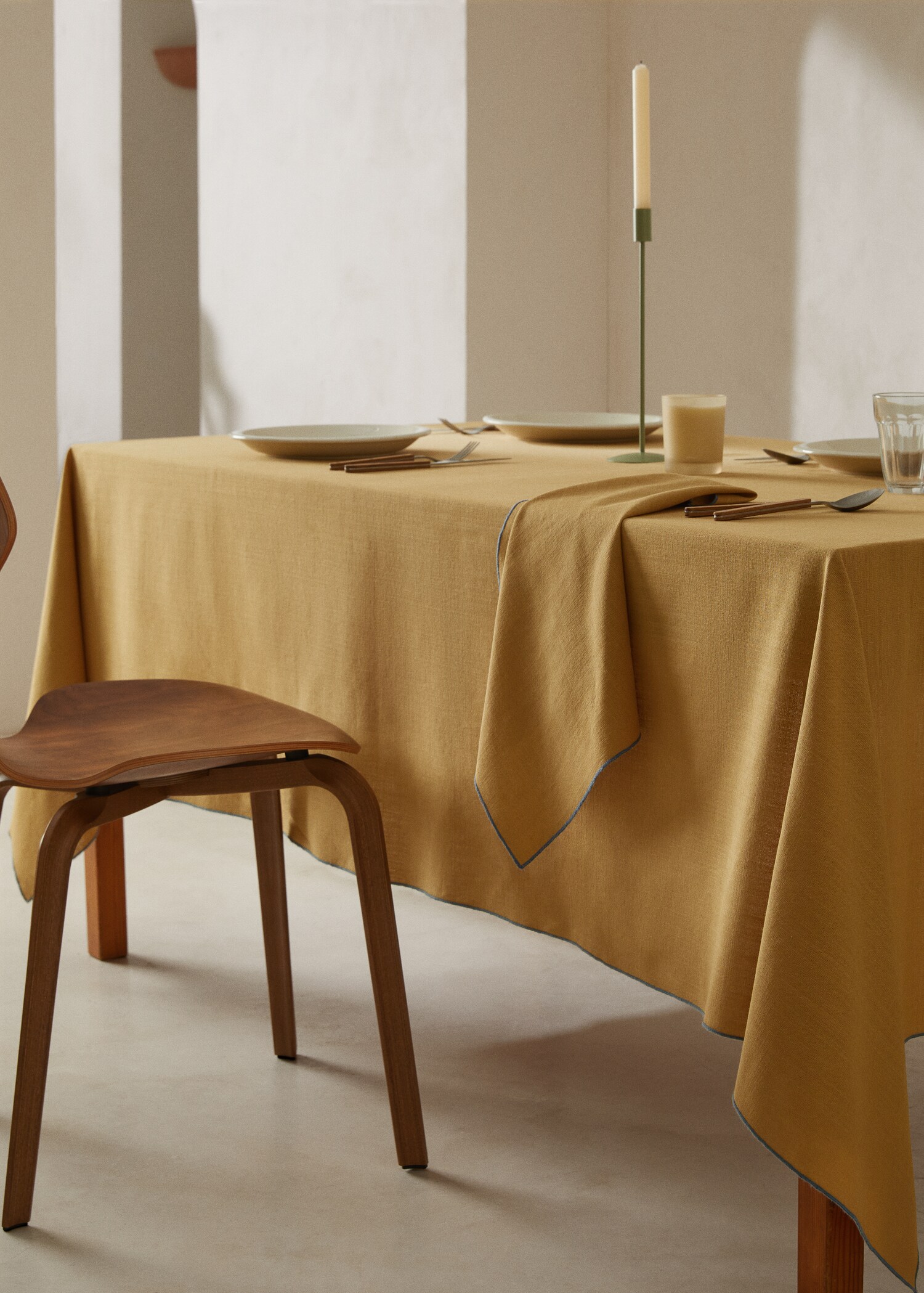 Nappe 100% coton bio 150x150cm  - Plan général