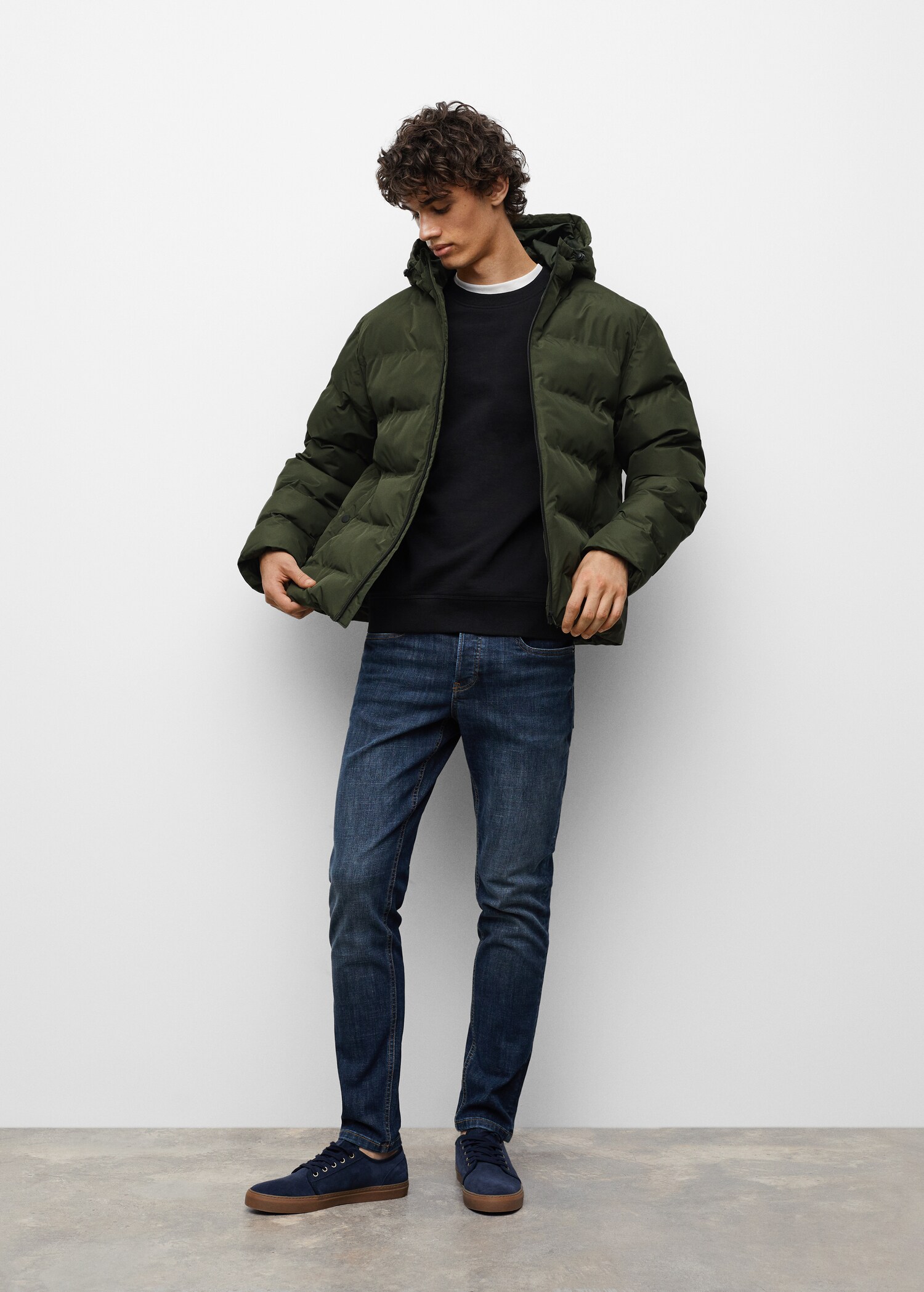 Hood quilted coat - General plane