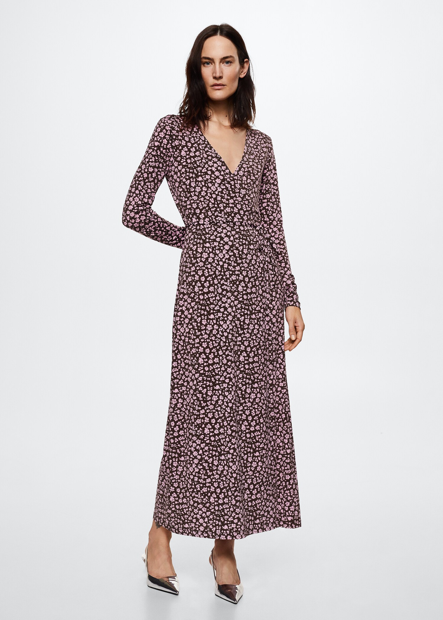 Knotted wrap dress - General plane