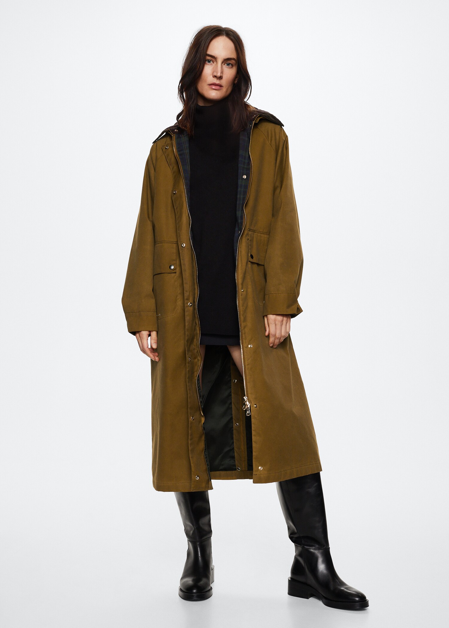 Parka mit abnehmbarer Kapuze - Allgemeine Ansicht