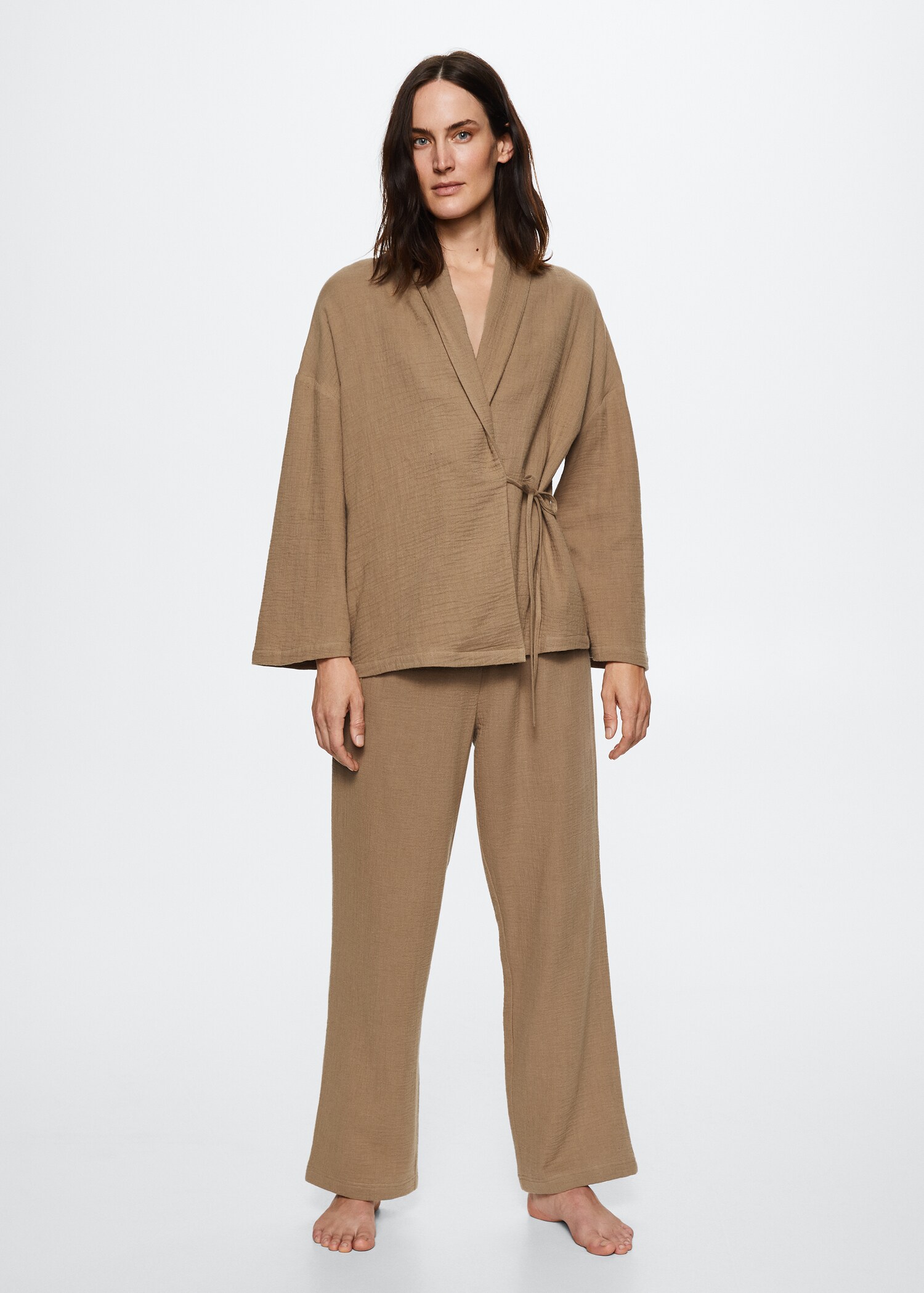 Chemise pyjama gaze de coton - Plan général