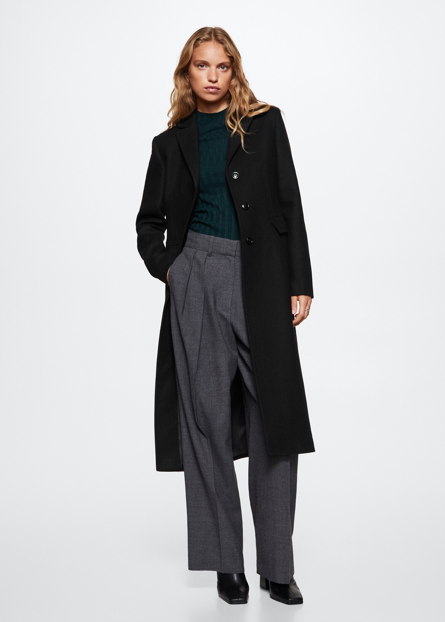 Manteau ajusté boutons  - Plan général