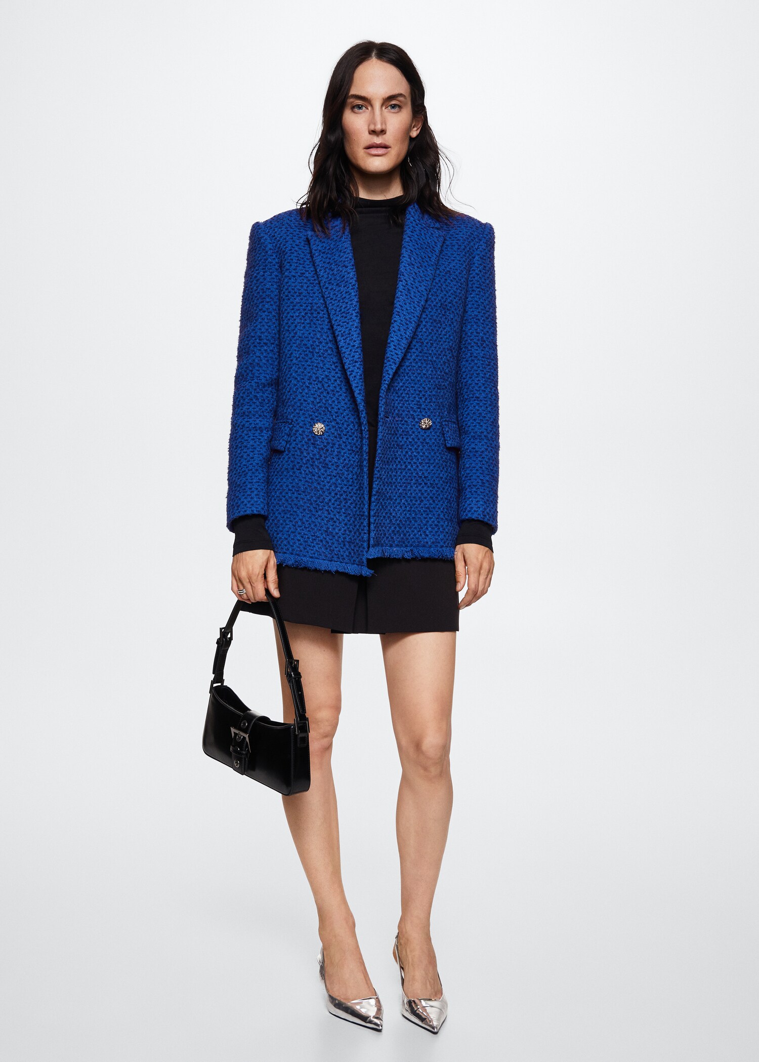 Tweed-Blazer mit Schmuckknöpfen - Allgemeine Ansicht