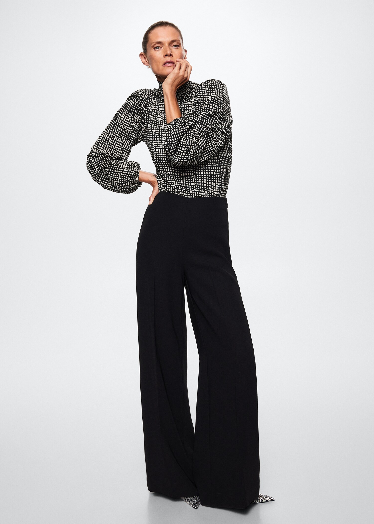 Textured printed blouse - General plane