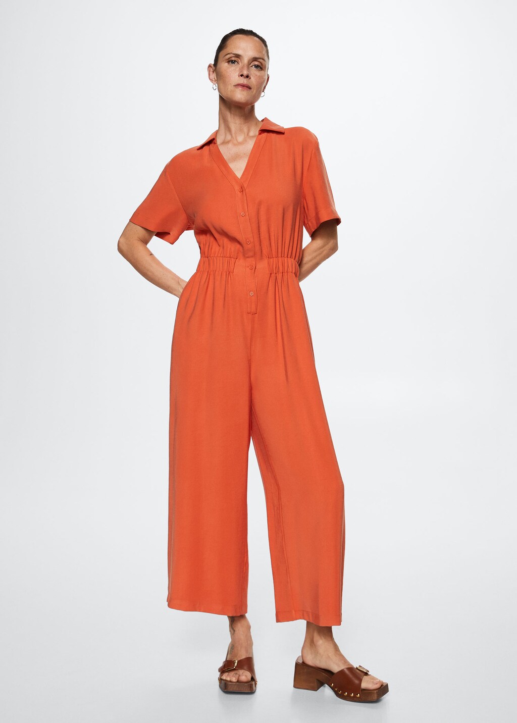 Mango sales orange jumpsuit