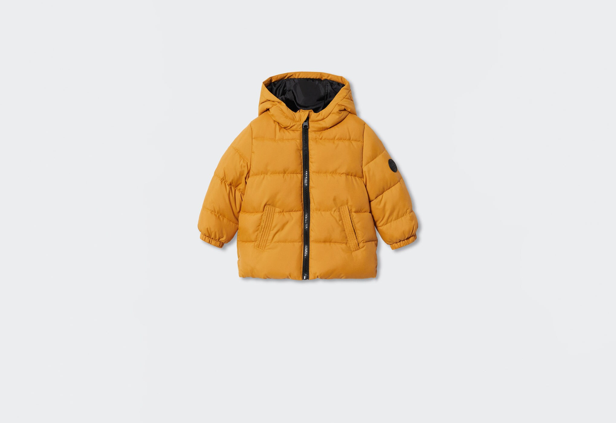 Hood quilted coat - Panoramic plane