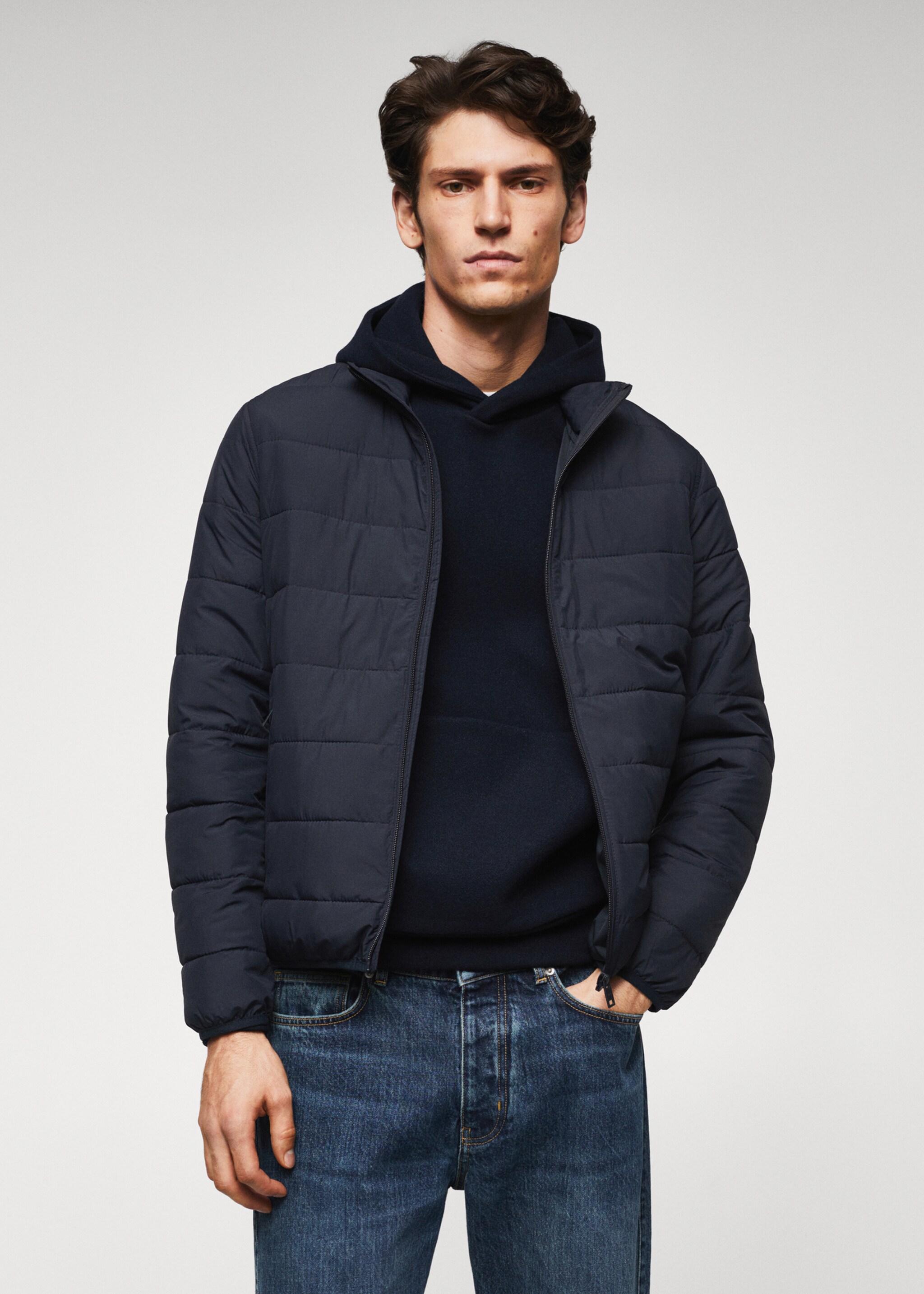 Veste matelassée hydrofuge - Plan moyen