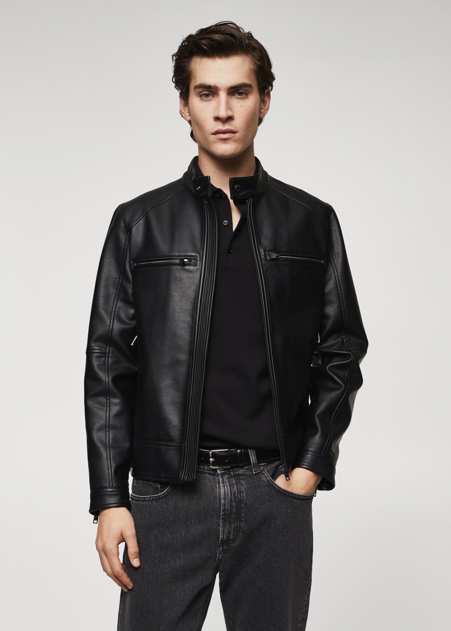 Leather-effect jacket - Medium plane