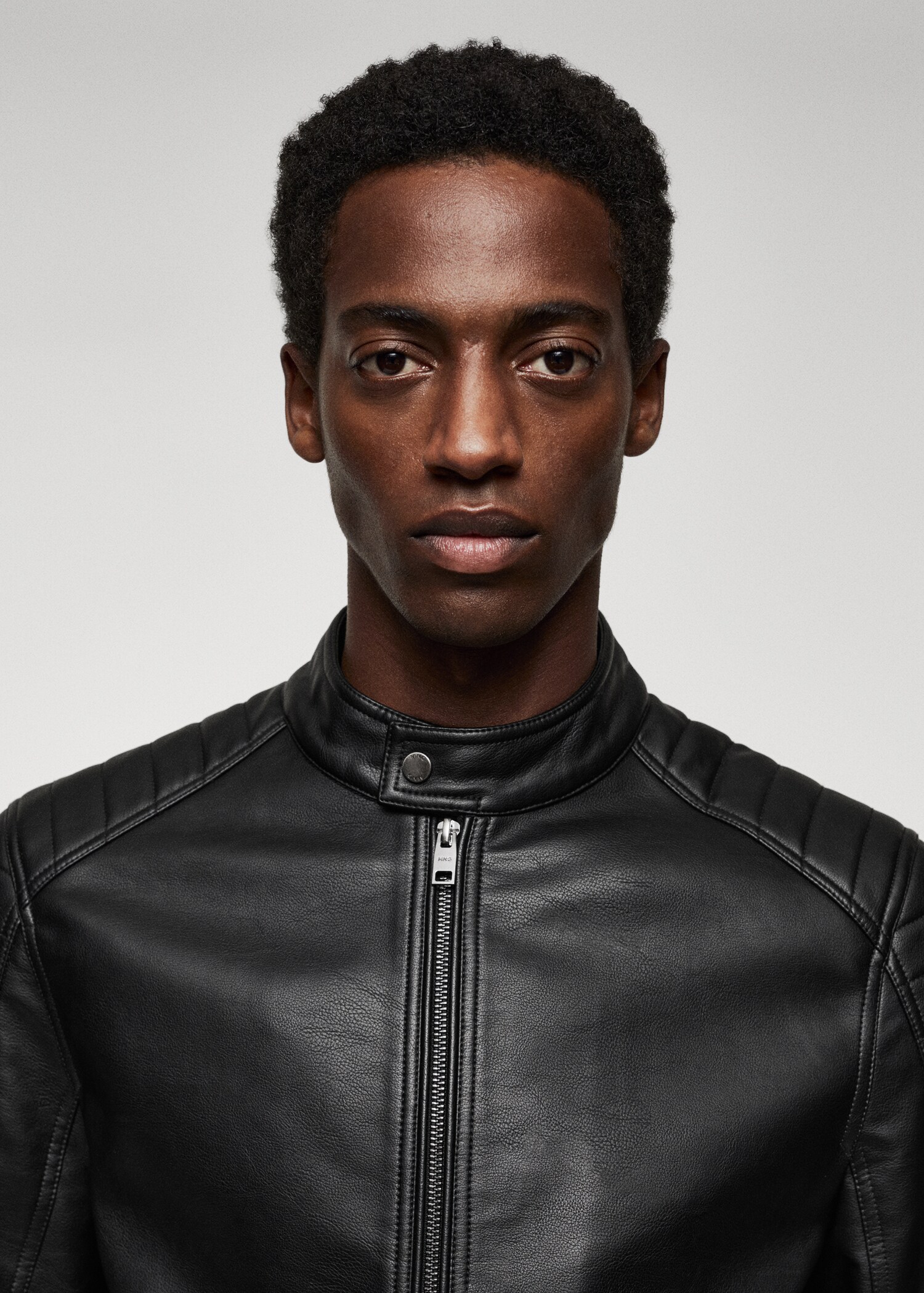 Leather-effect biker jacket - Details of the article 1