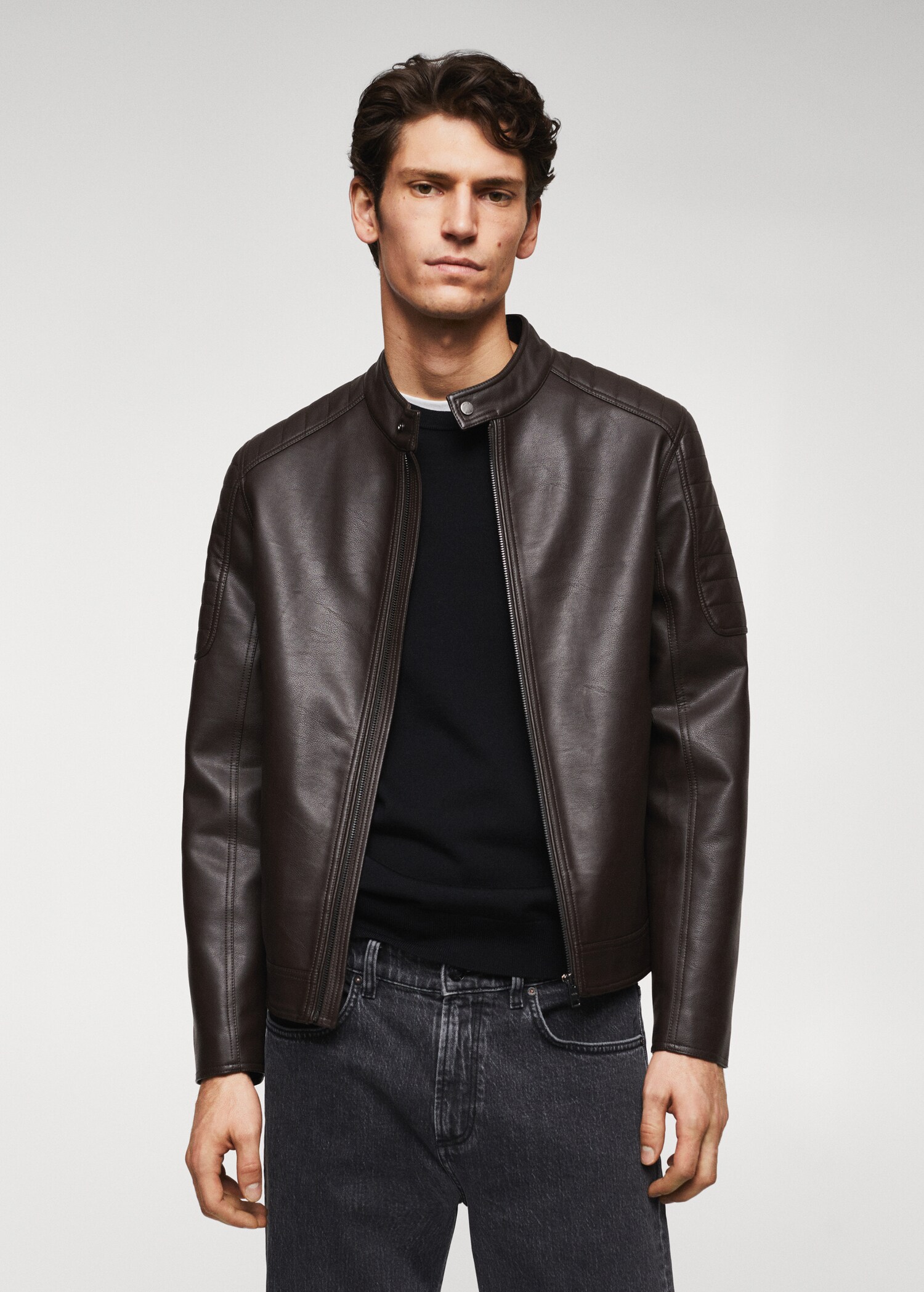 Leather-effect biker jacket - Medium plane