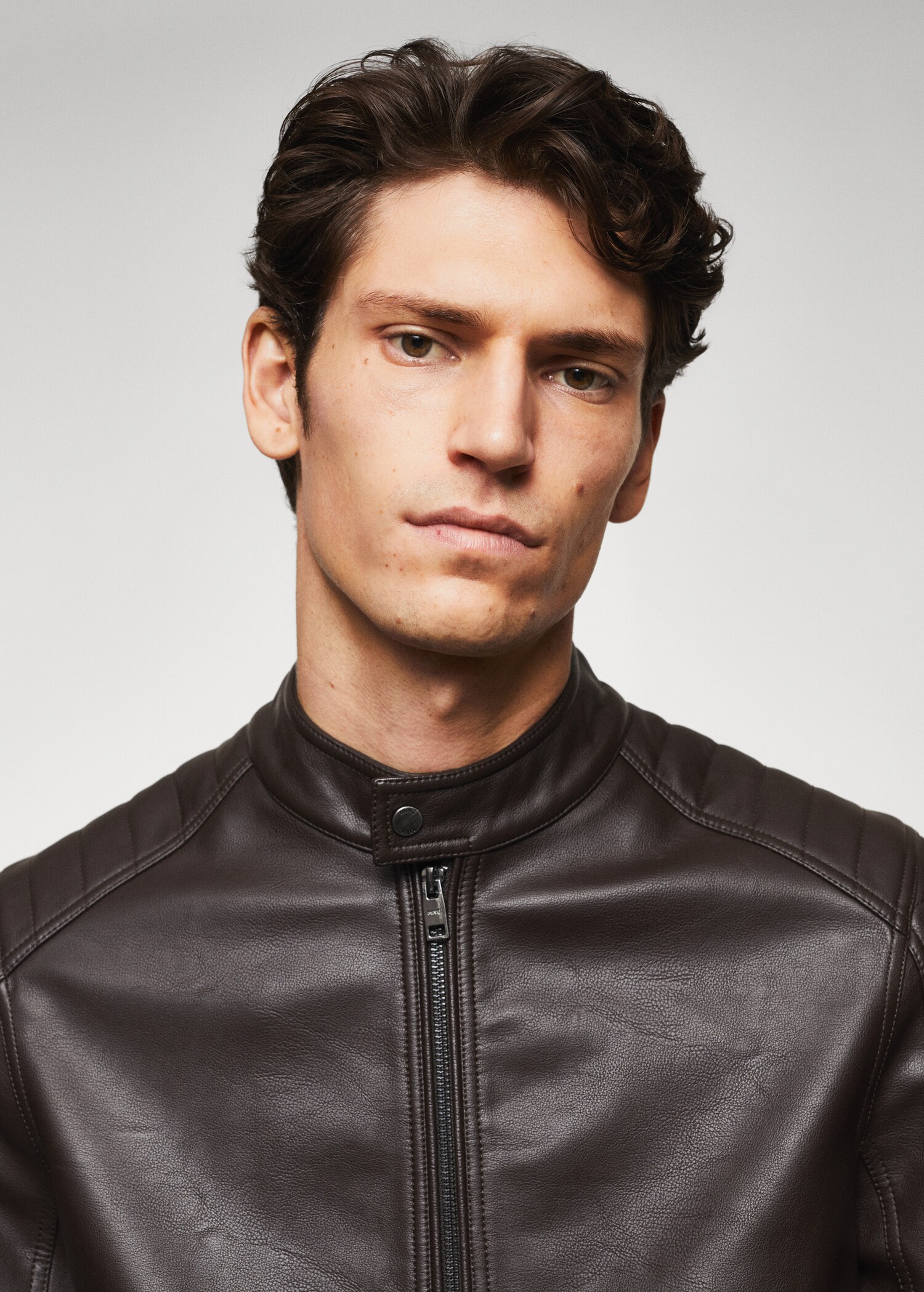 Leather-effect biker jacket - Details of the article 1