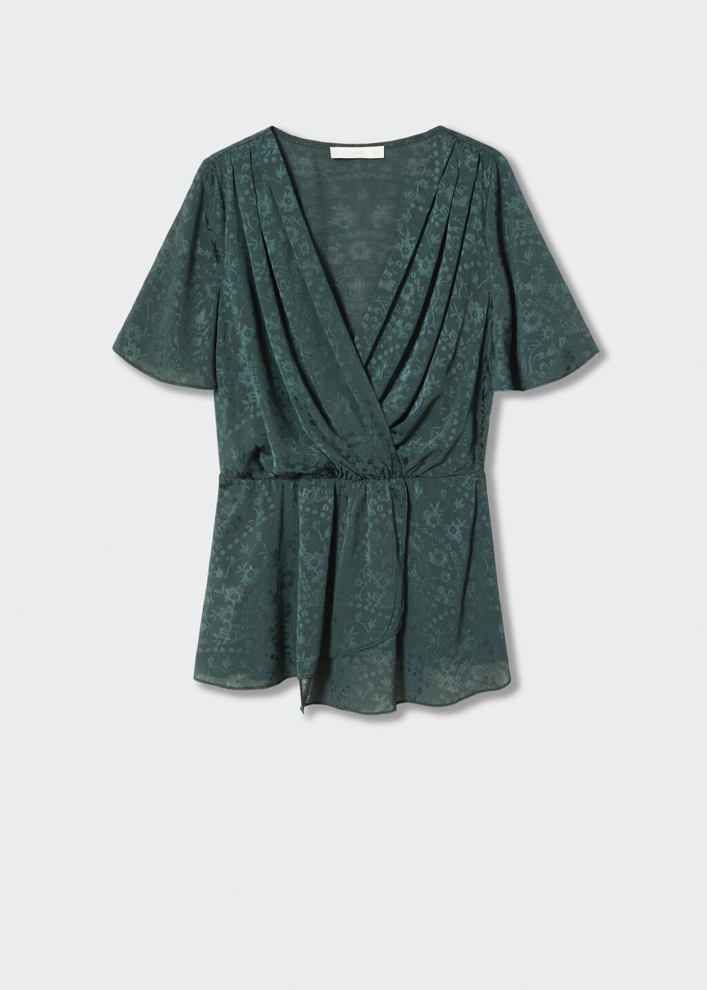 Jacquard flowy blouse - Women | MANGO OUTLET USA