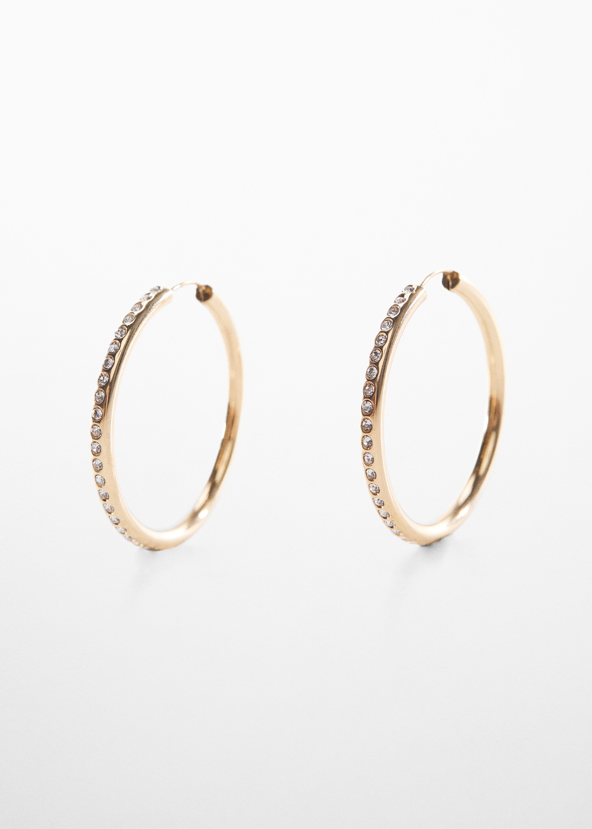 Faceted crystal hoop earrings - Article without model