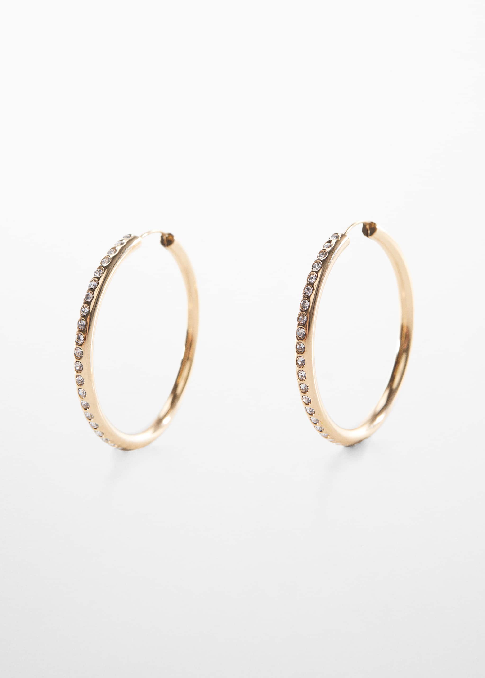 Faceted crystal hoop earrings - Article without model