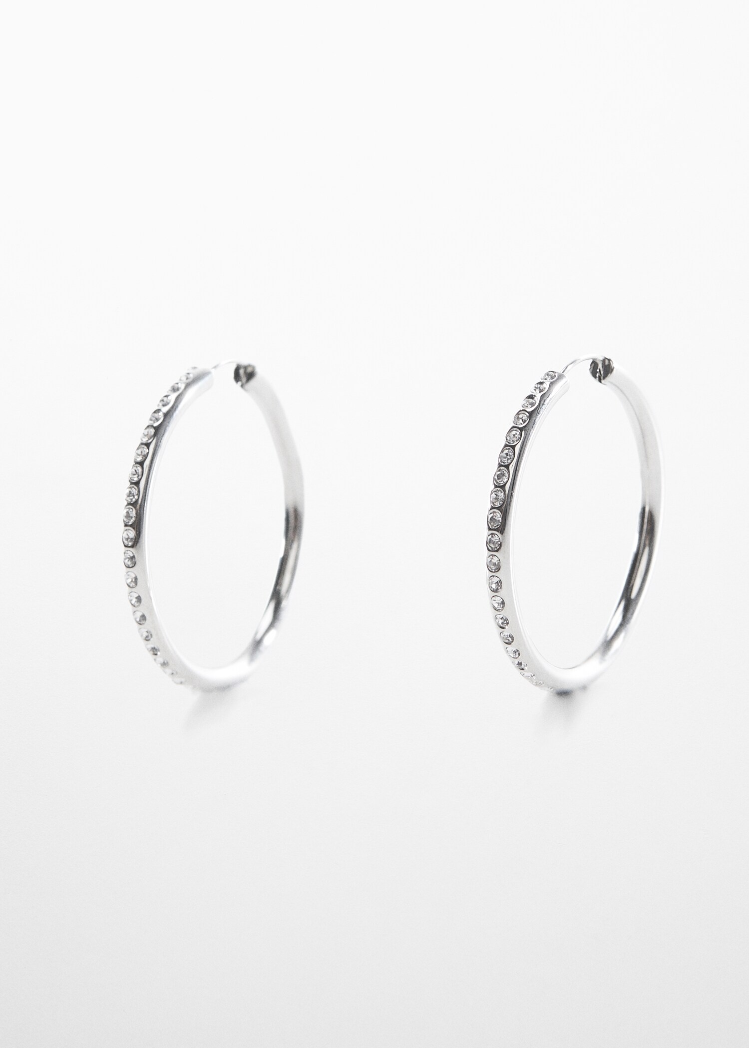 Faceted crystal hoop earrings - Article without model